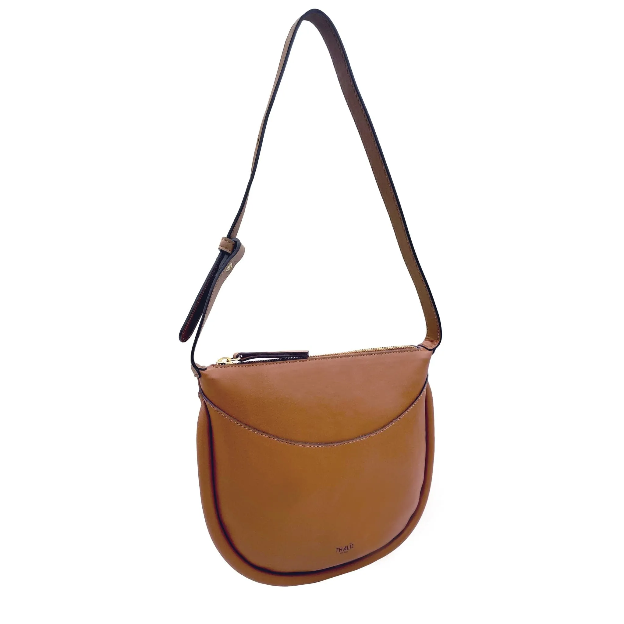 Adele Desserto Cactus Leather Vegan Shoulder Bag | Brown