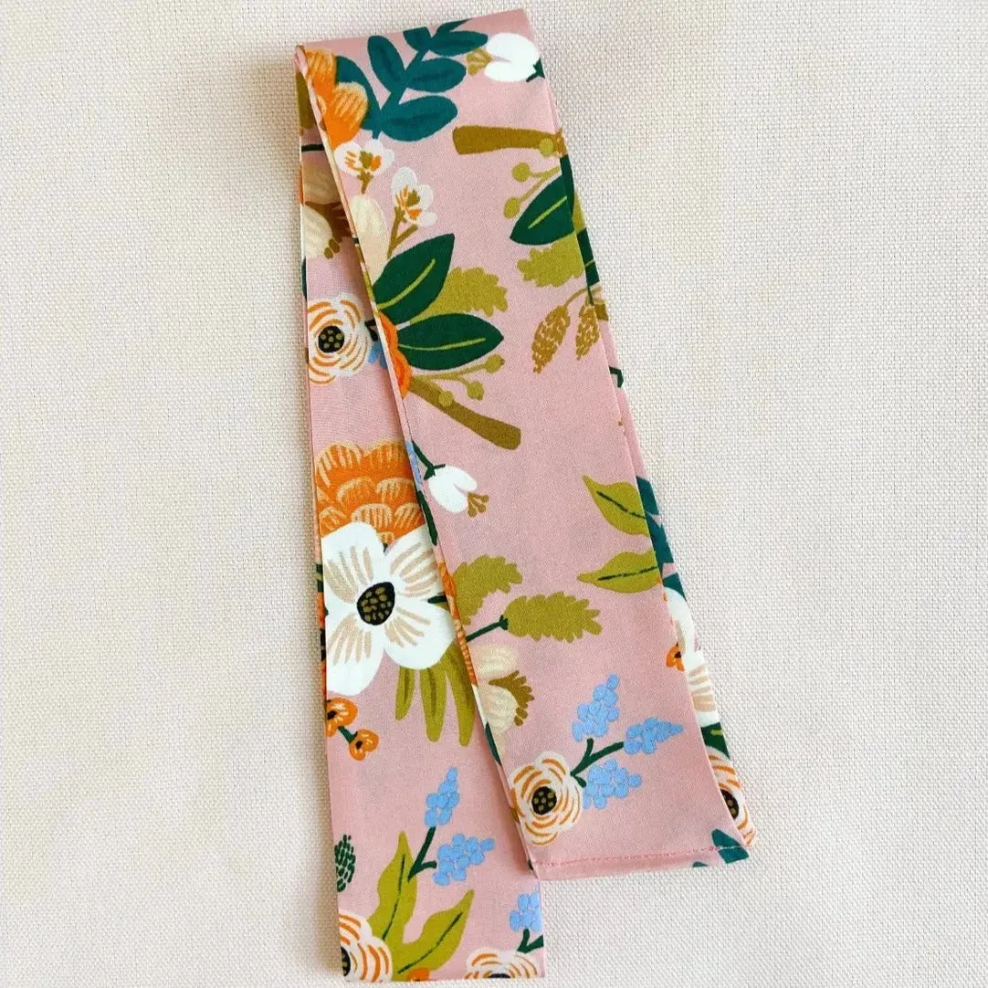 Adjustable Self Tie Floral Hair Neck Scarf