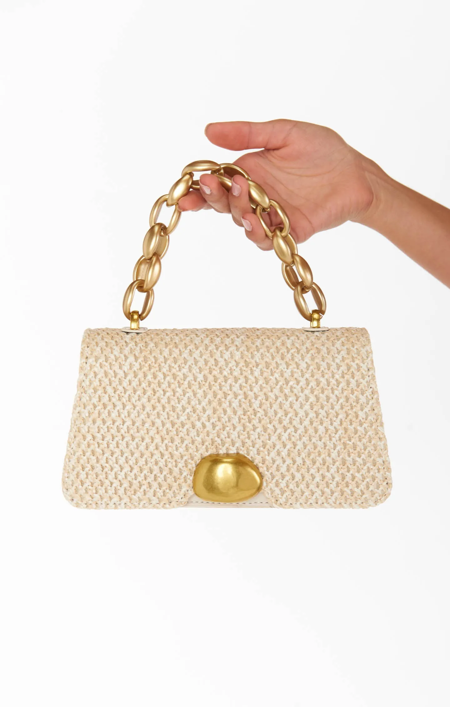 Agnes Woven Bag ~ Beige