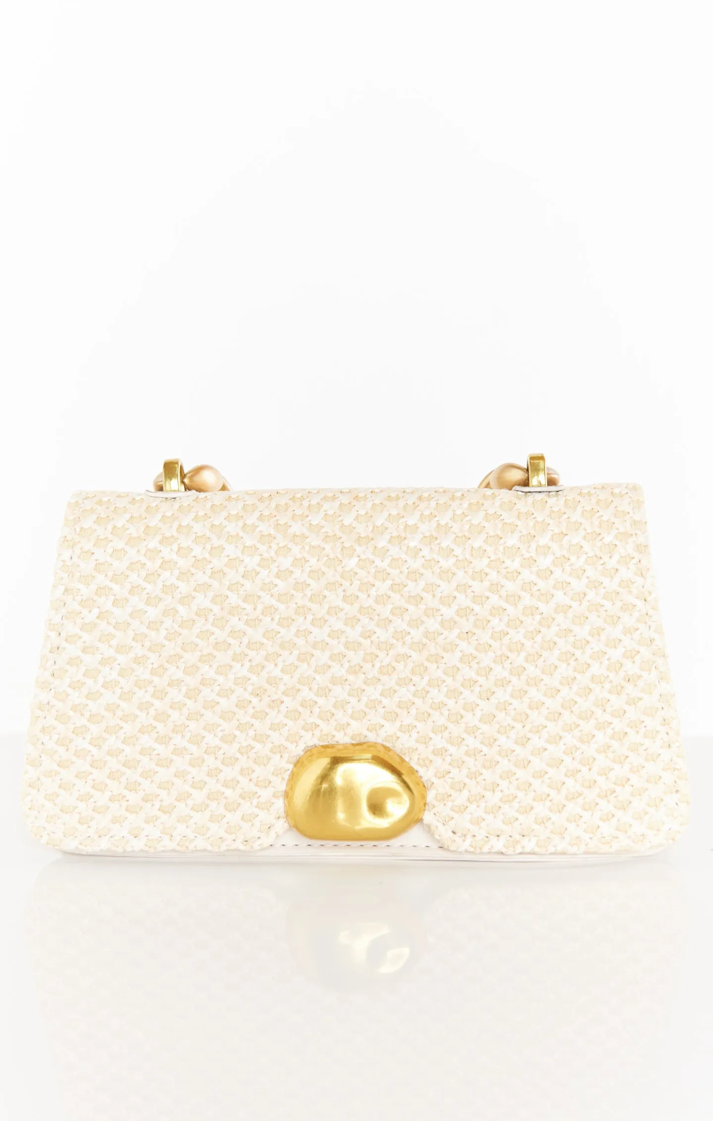 Agnes Woven Bag ~ Beige