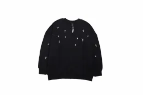 Balenciaga Embellished Sweatshirt - Black