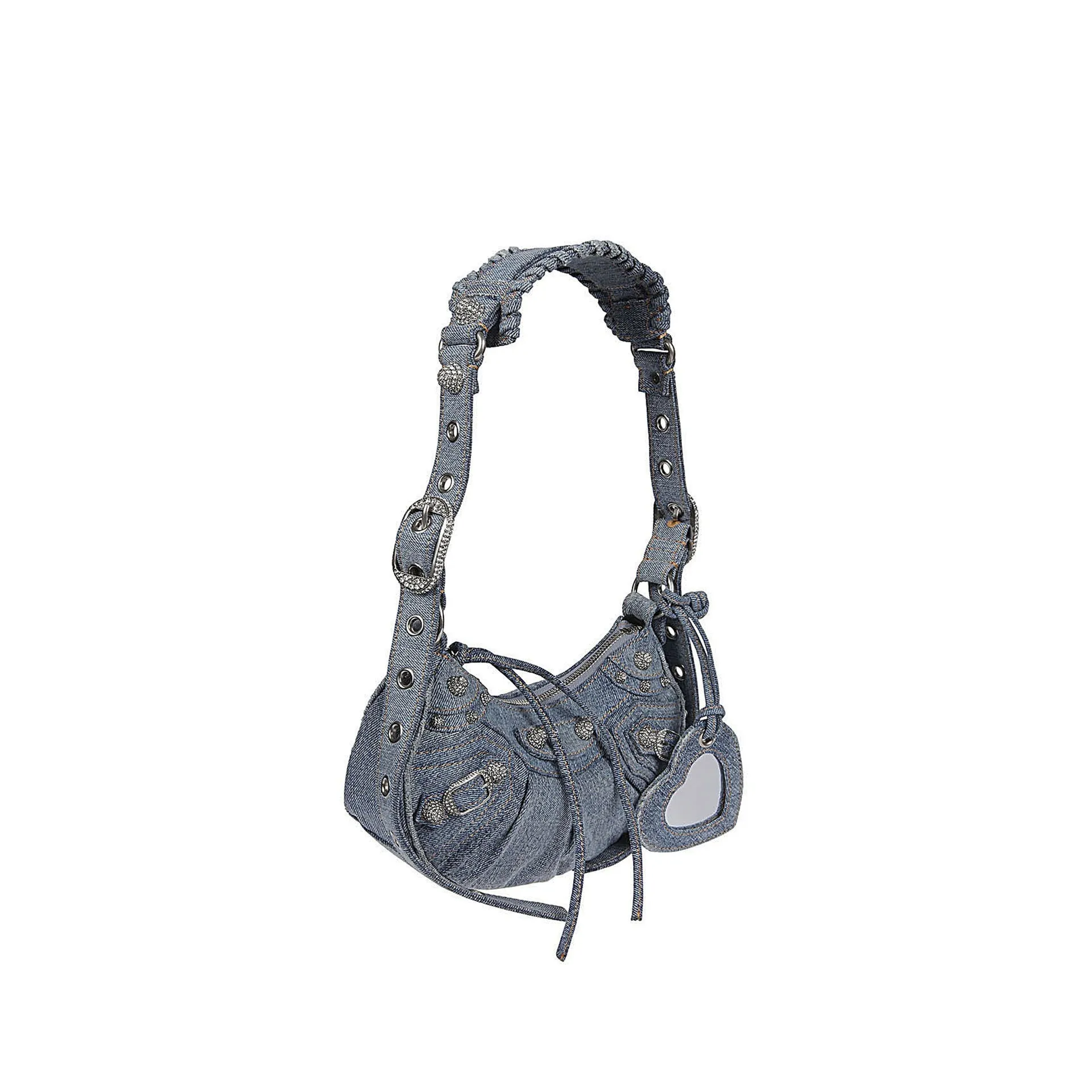 Balenciaga Le Cagole XS Denim Spalla Borsa