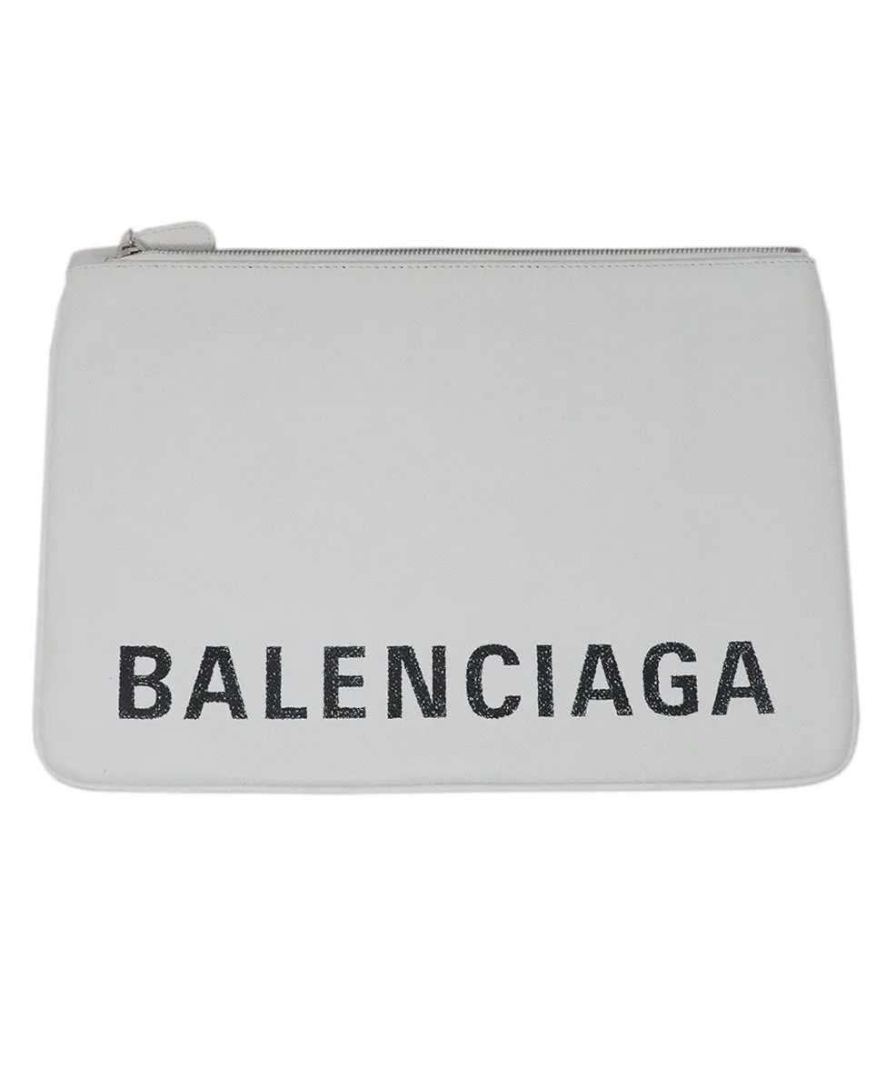 Balenciaga White Leather Handbag