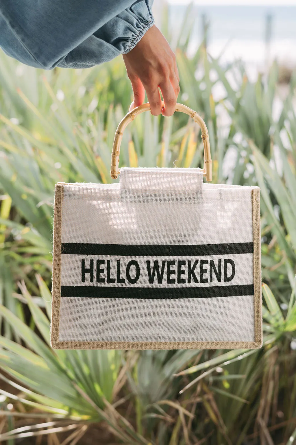 Bamboo Hello Weekend Tote Bag