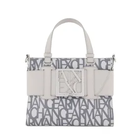 Borsa Donna a Mano con Tracolla ARMANI EXCHANGE colore Off White - Grey Misura Piccola