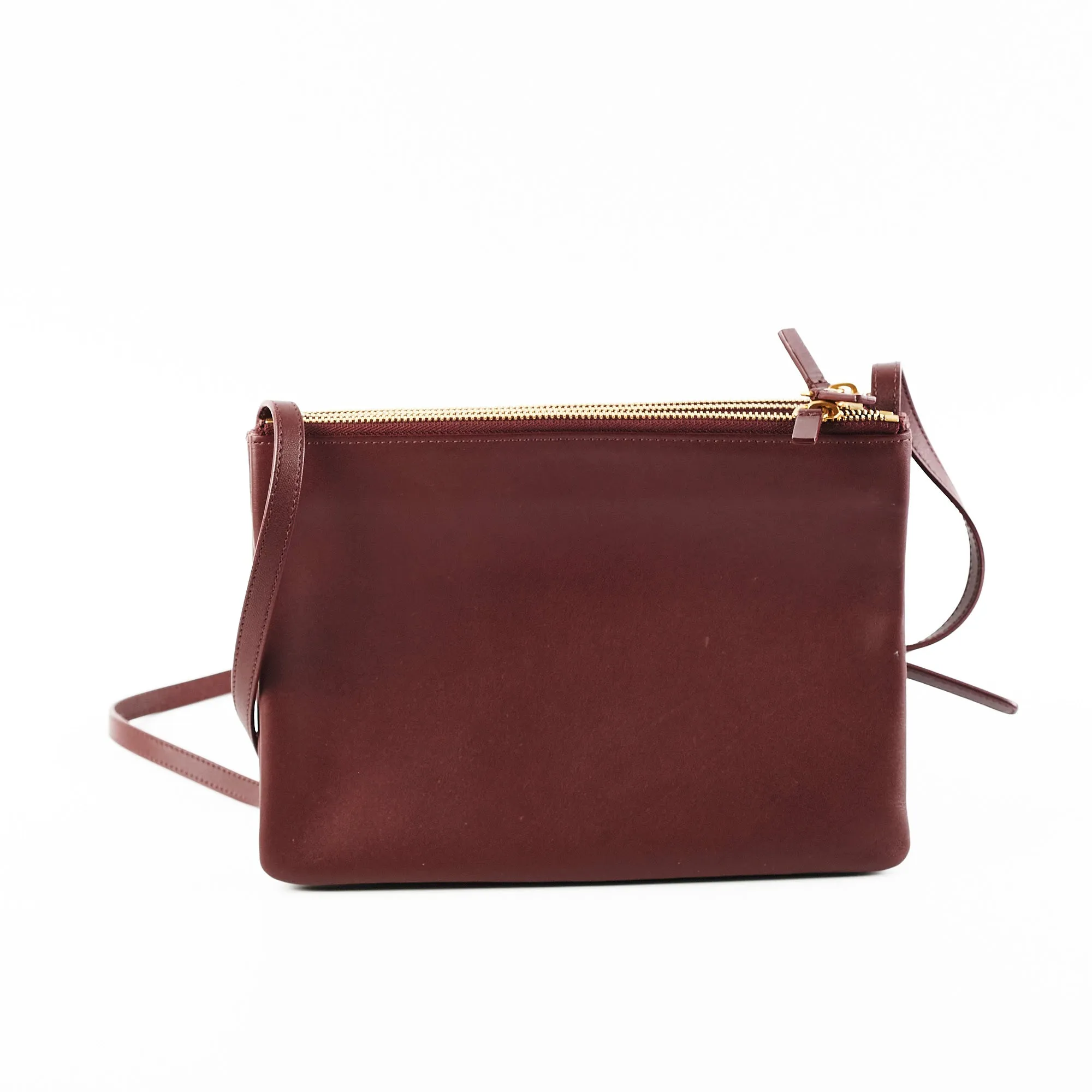 Celine Trio Burgundy Crossbody Bag