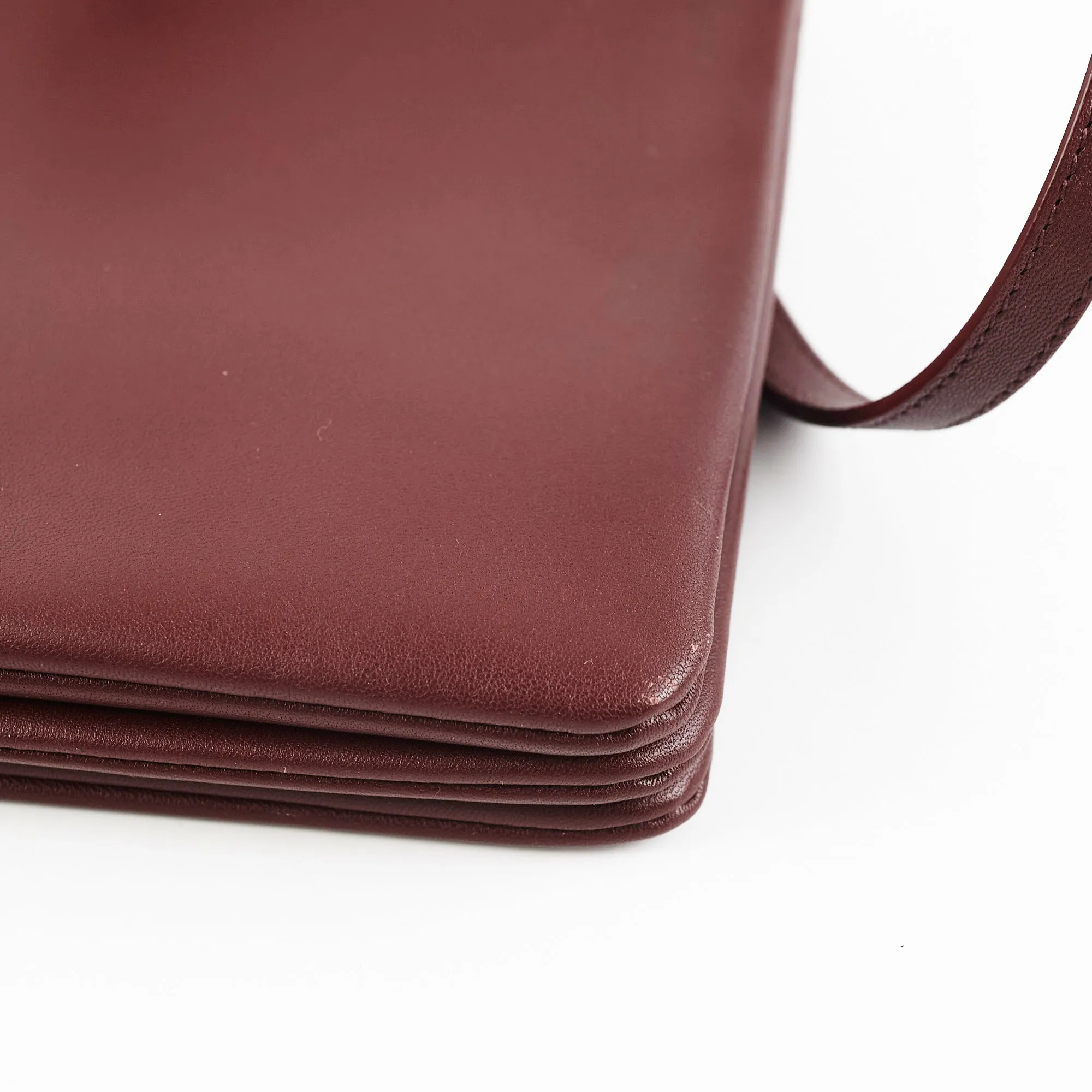 Celine Trio Burgundy Crossbody Bag