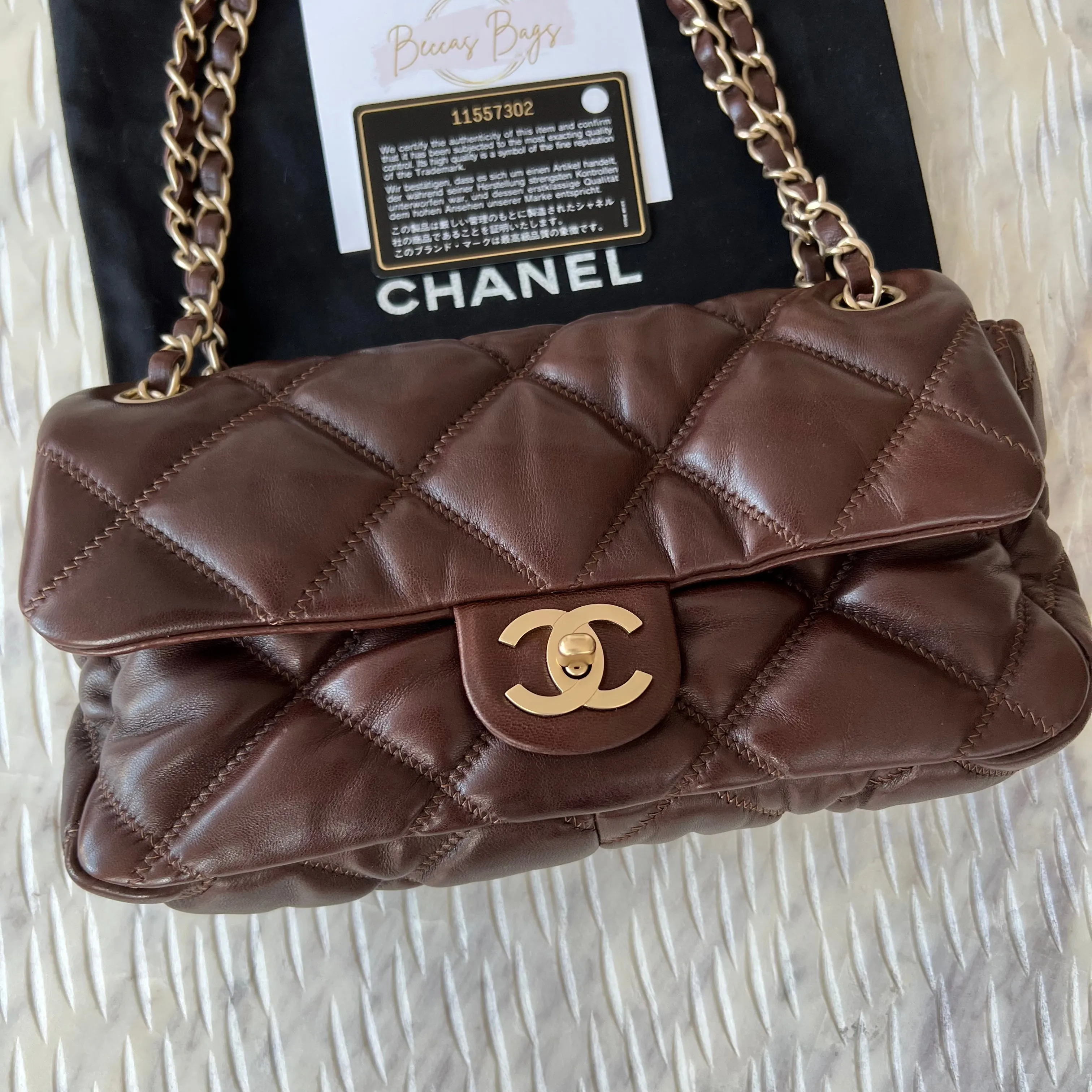 Chanel Bubble Quilted 2.55 Single Flap Bag