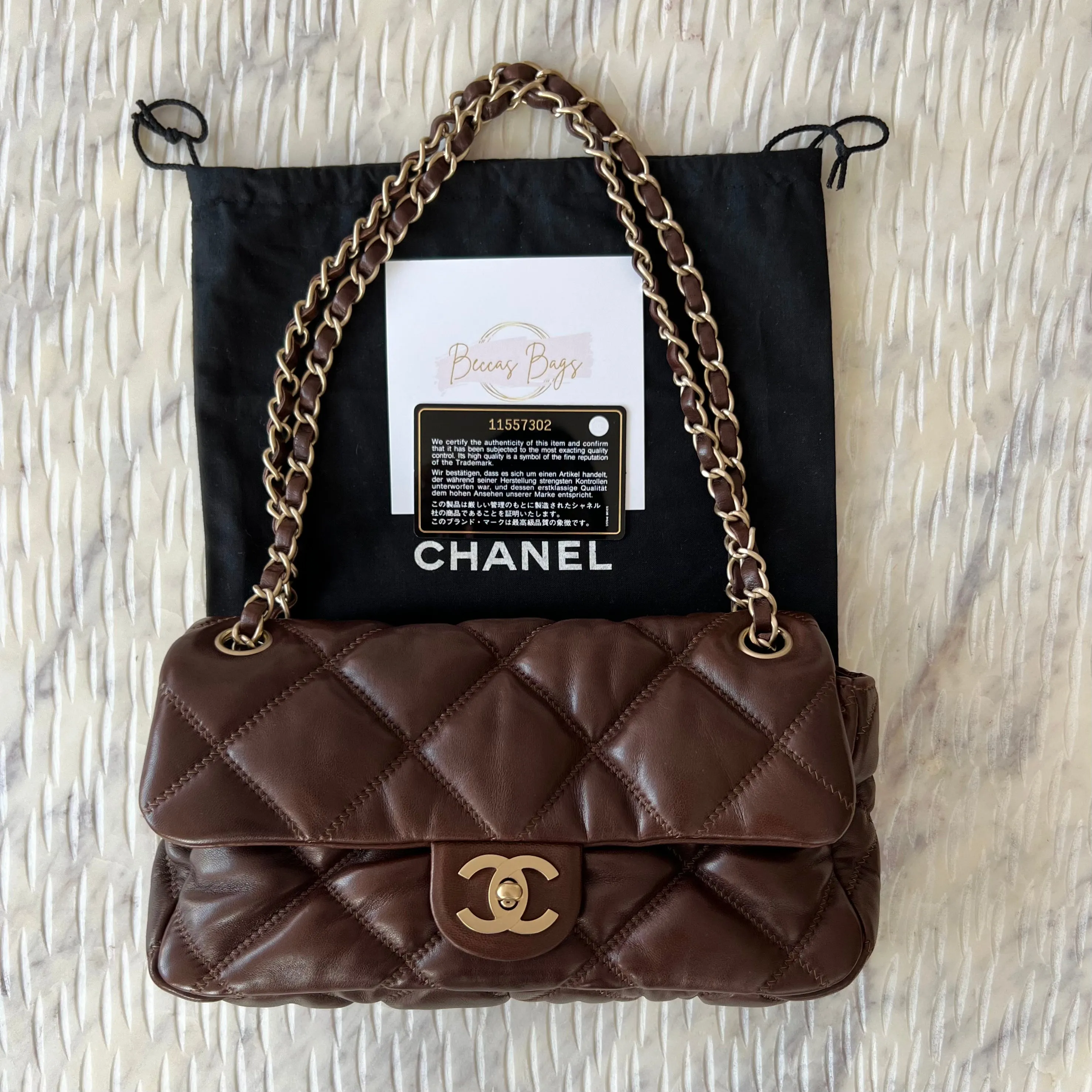 Chanel Bubble Quilted 2.55 Single Flap Bag