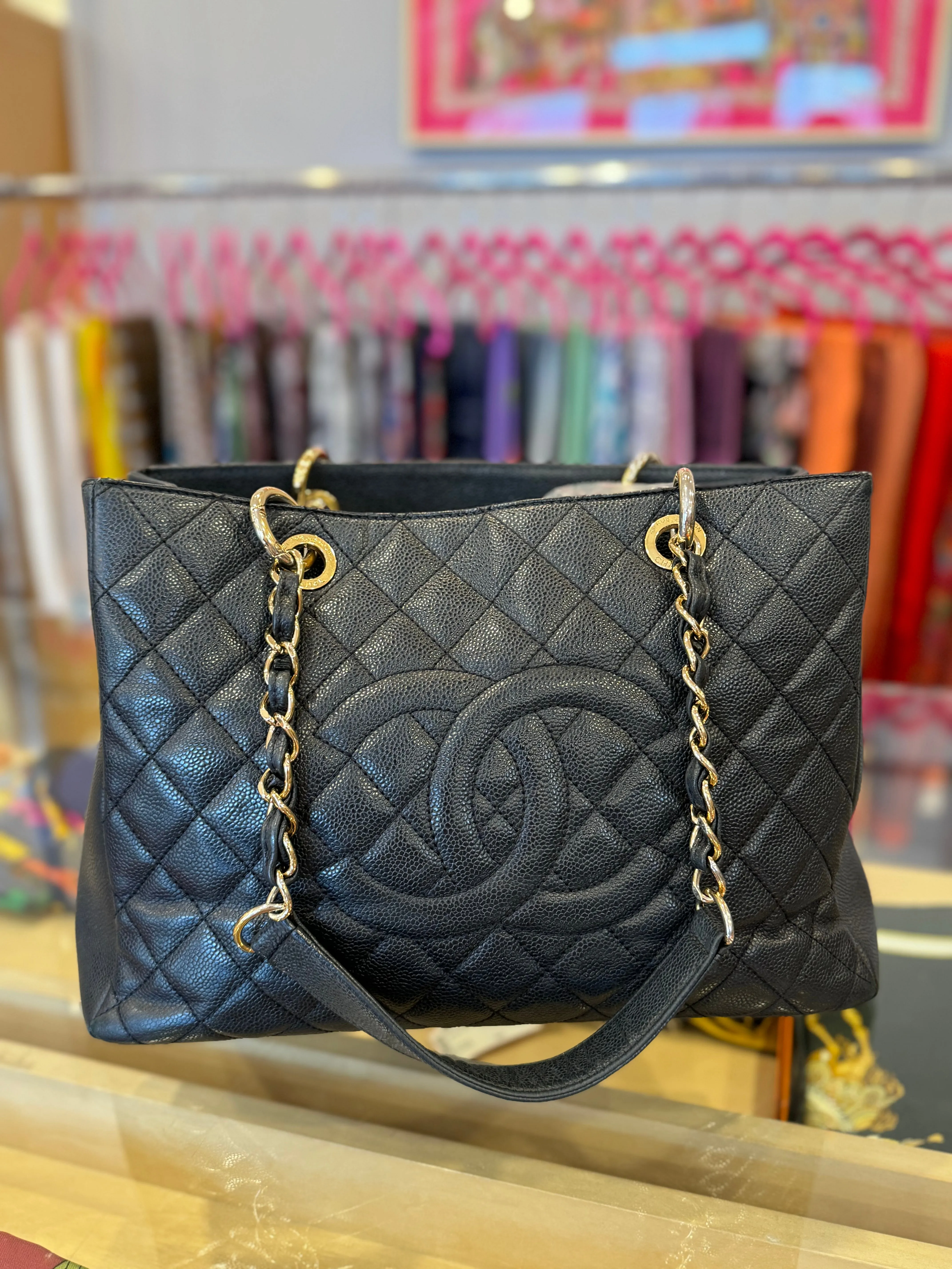 Chanel Caviar Leather GST Grand Shopping Tote Bag