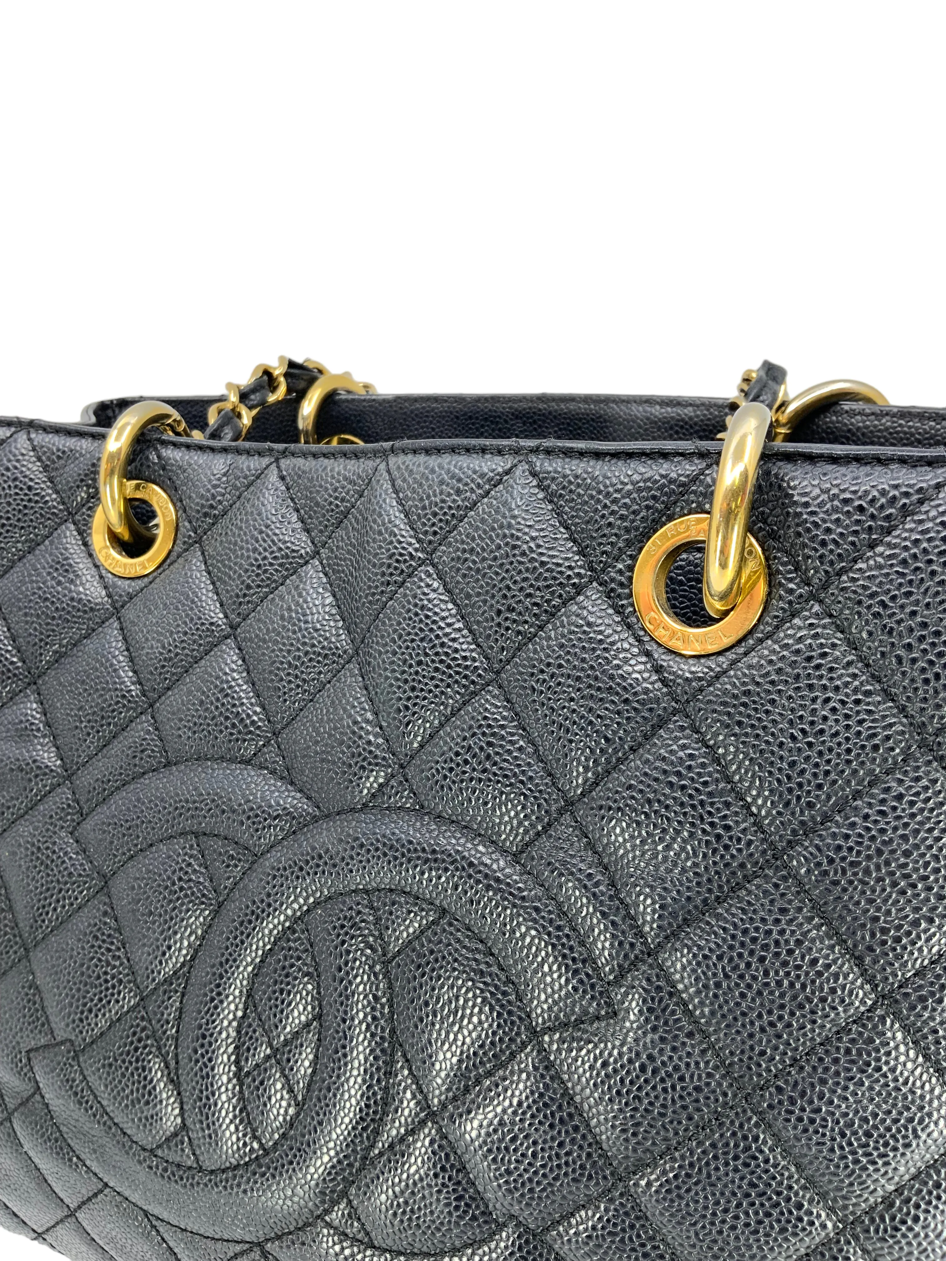 Chanel Caviar Leather GST Grand Shopping Tote Bag