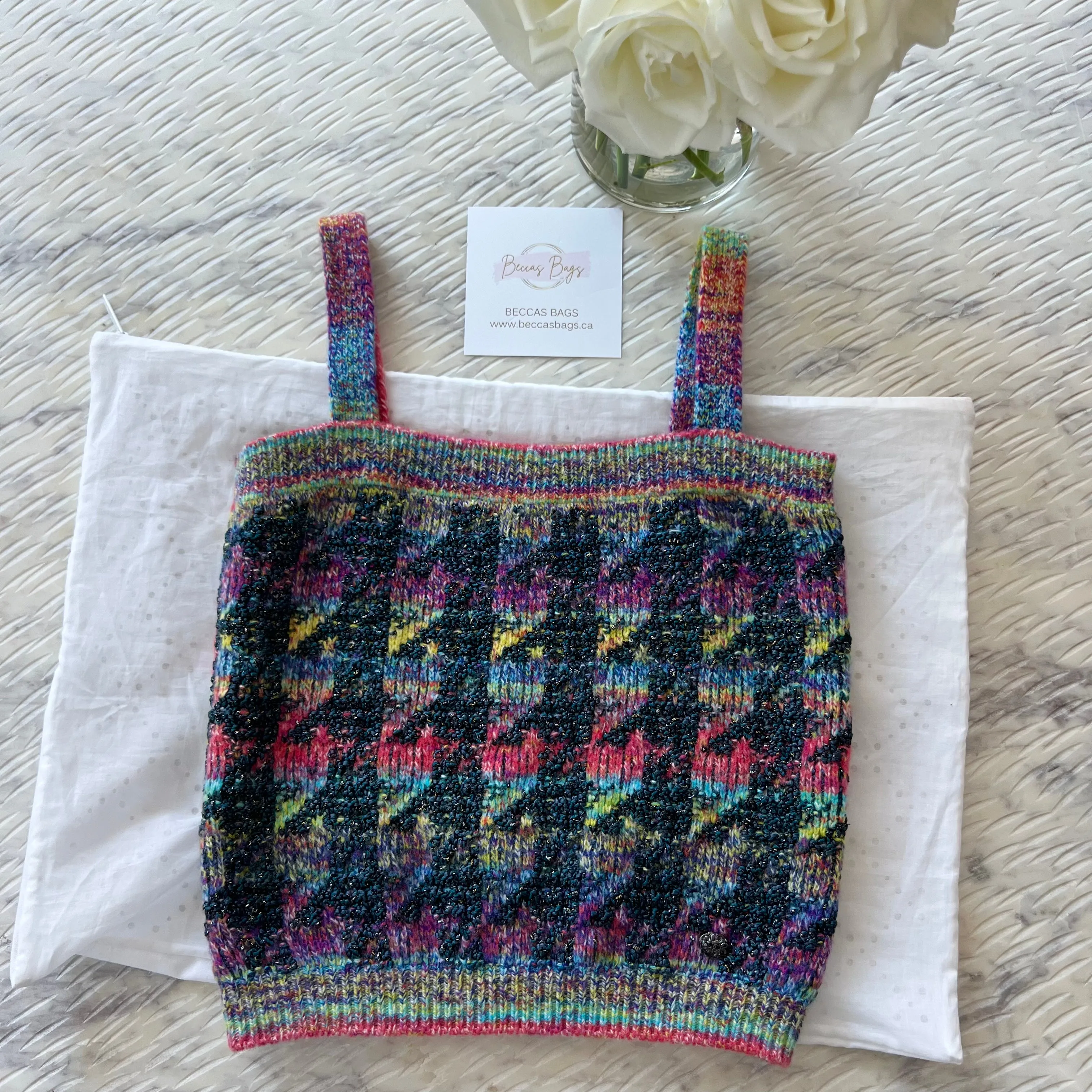 Chanel Multicolour Knit Tank Top