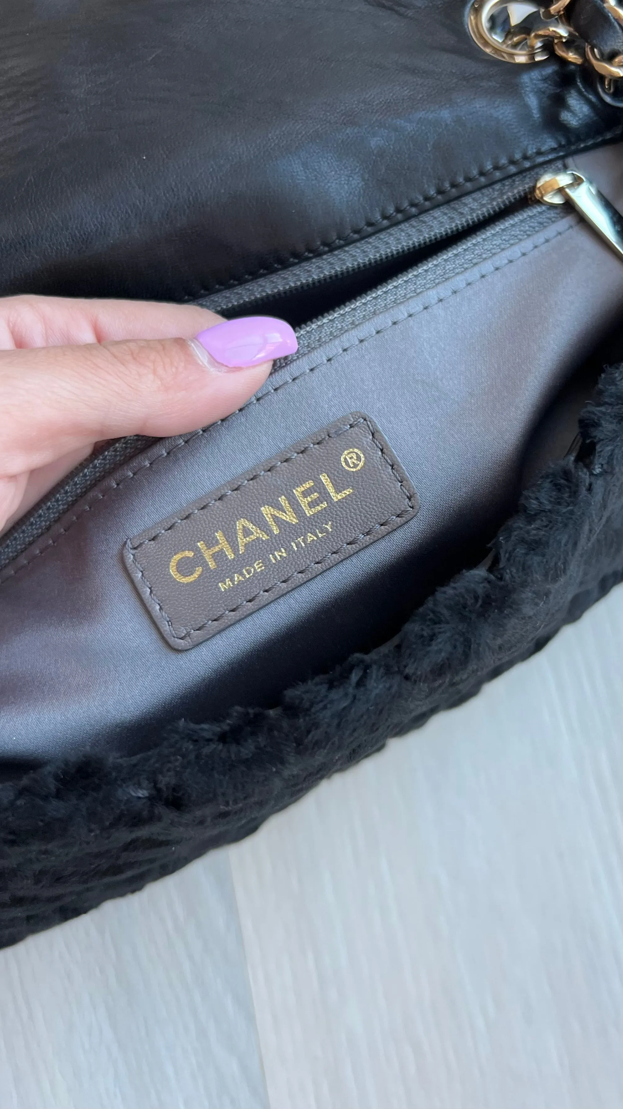 Chanel Rabbit Fur Flap Bag