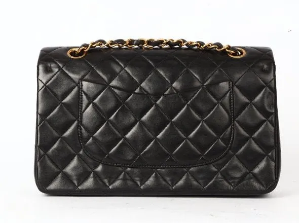 CHANEL Turn Lock Matelasse 25 Lambskin Double Flap Shoulder Bag