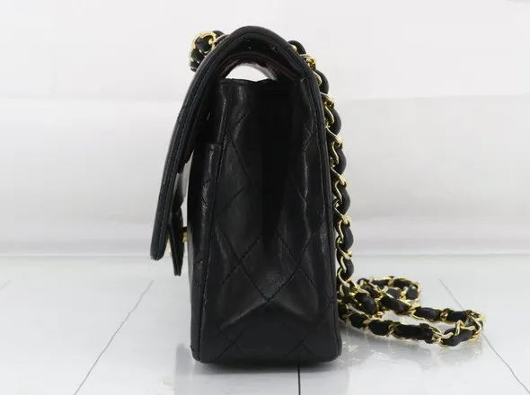 CHANEL Turn Lock Matelasse 25 Lambskin Double Flap Shoulder Bag