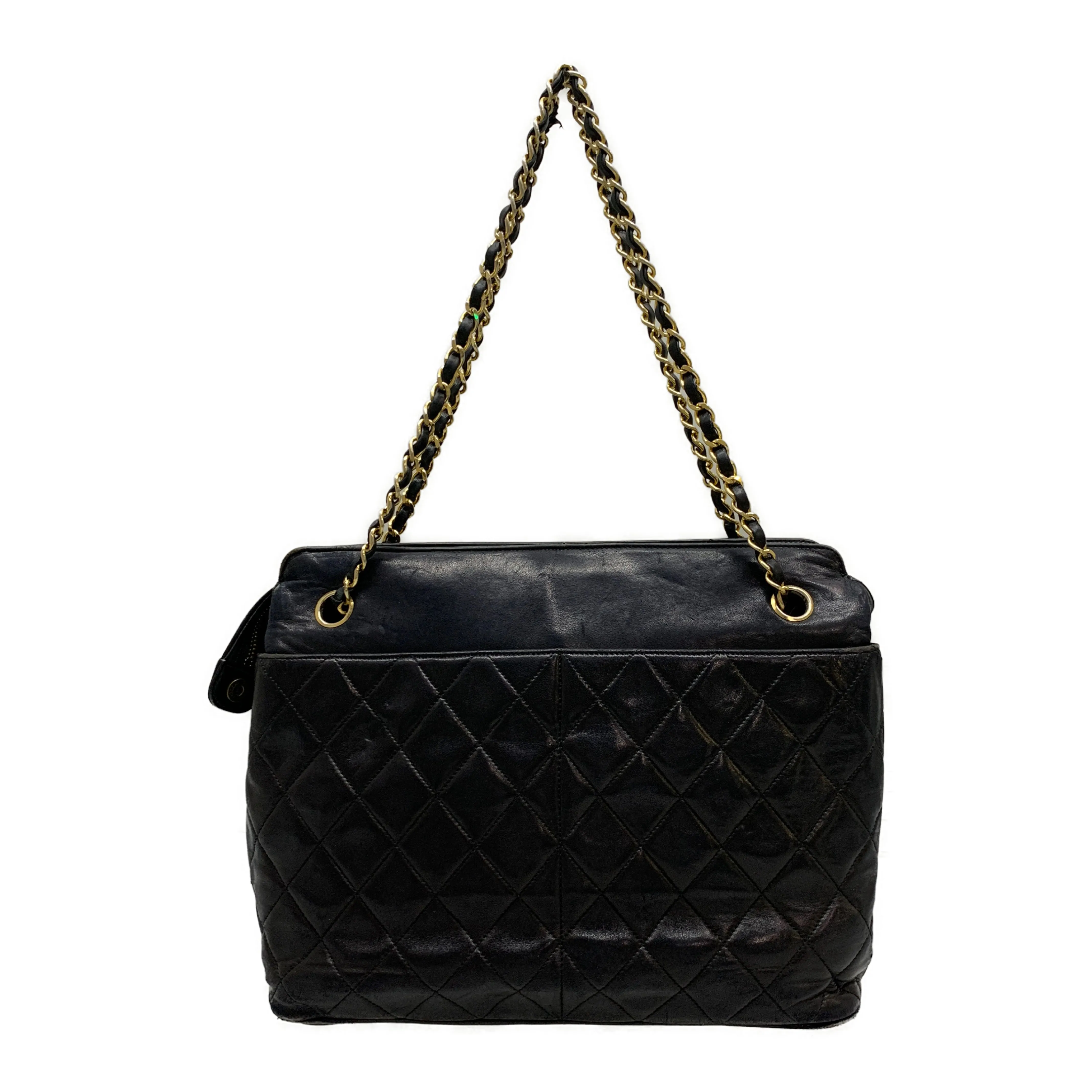 #CHANEL/Cross Body Bag/BLK/Plain