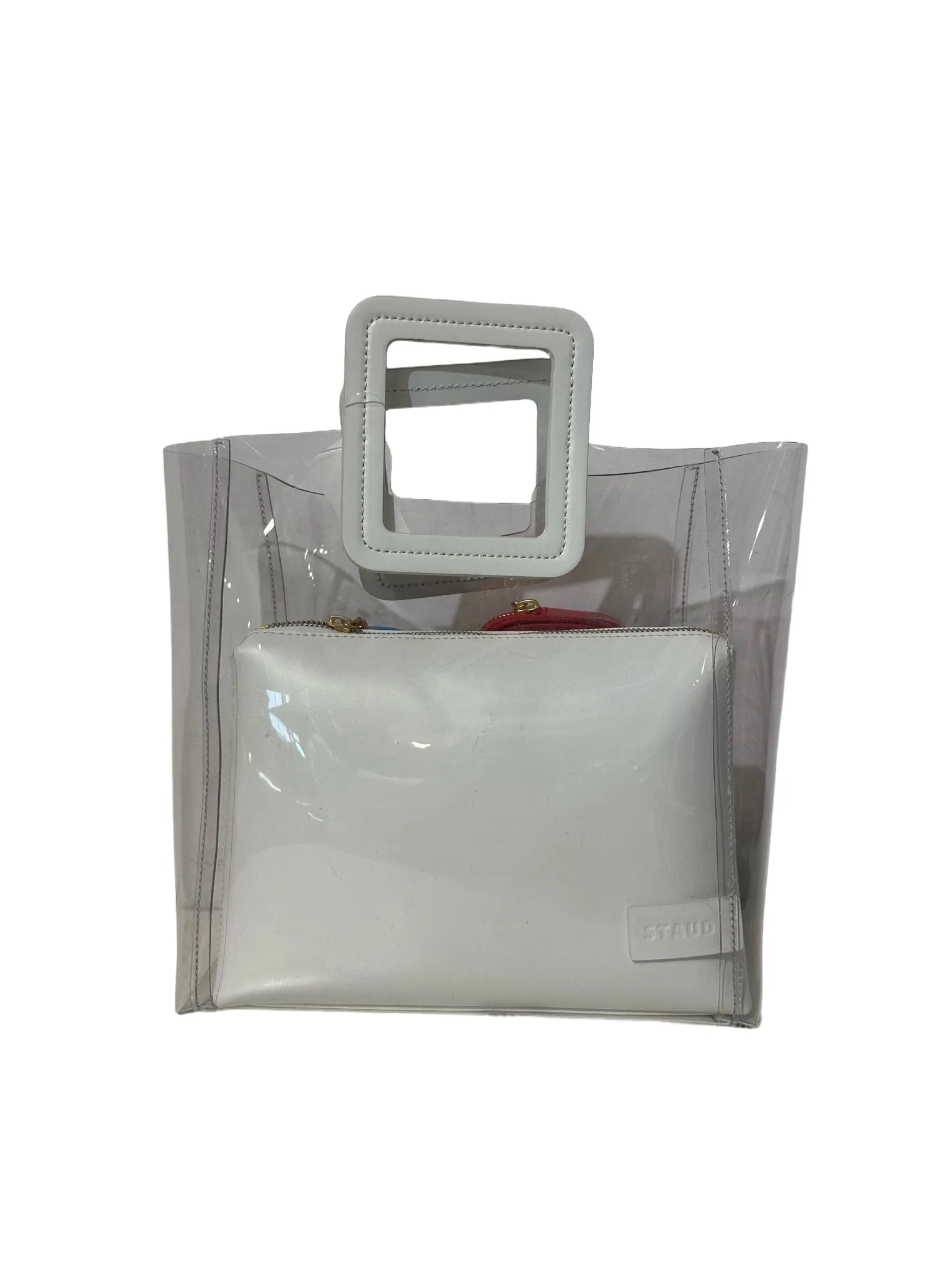 Clear Tote w Multi-Color Removable Compartment