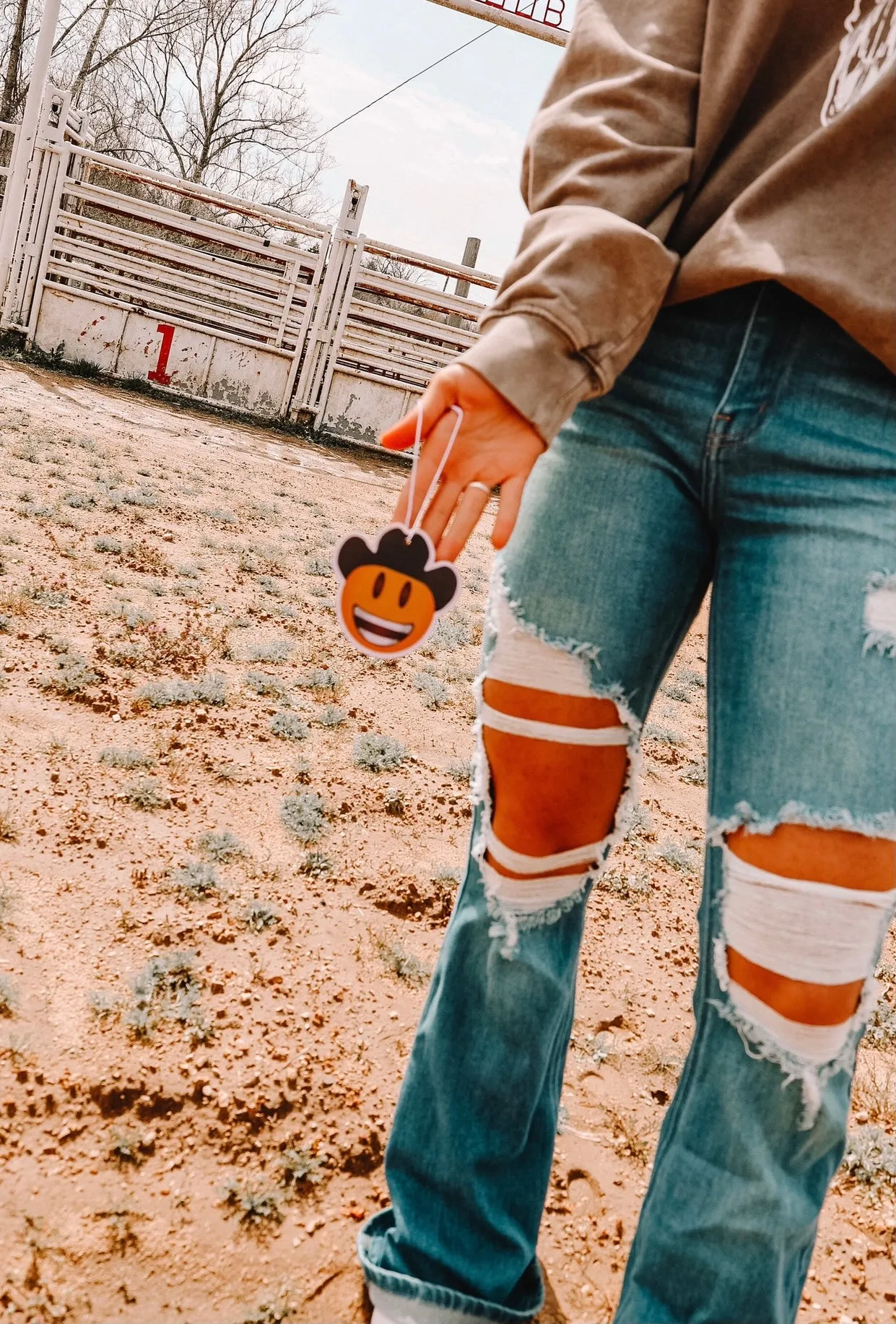 Cowboy Smiley Face Emoji Air Freshener