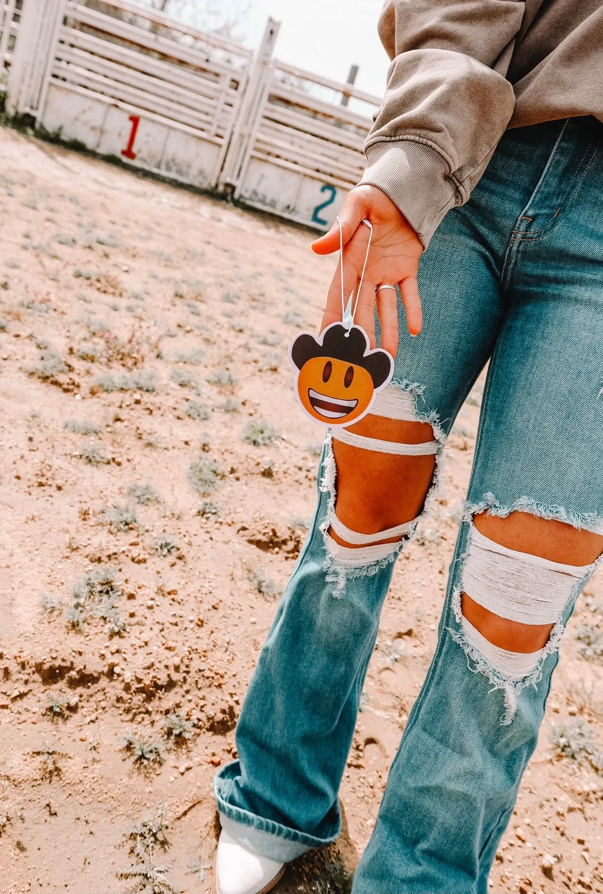 Cowboy Smiley Face Emoji Air Freshener