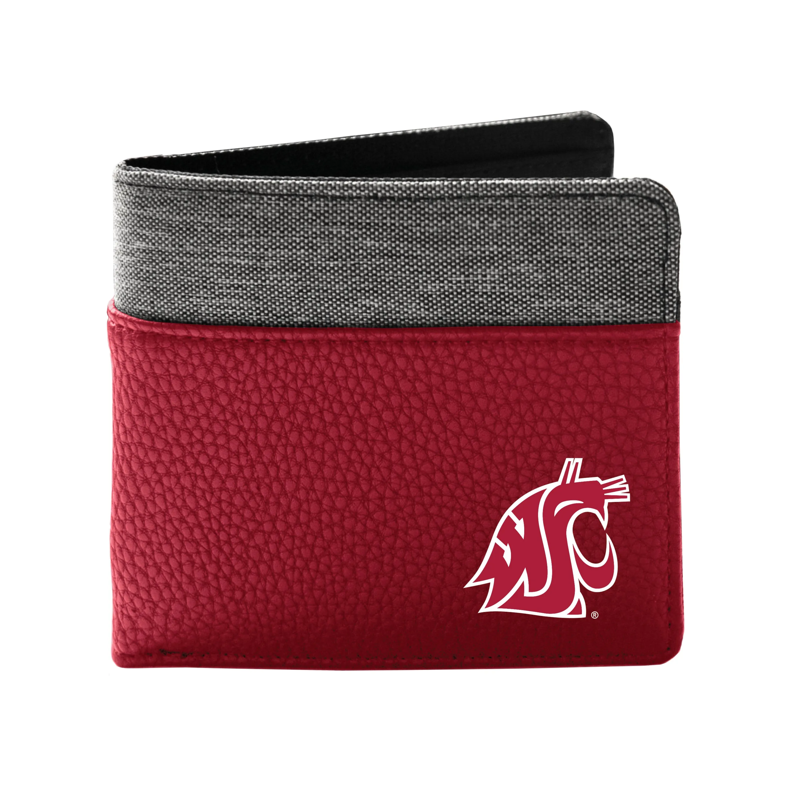 Crimson and gray Bi-Fold Wallet