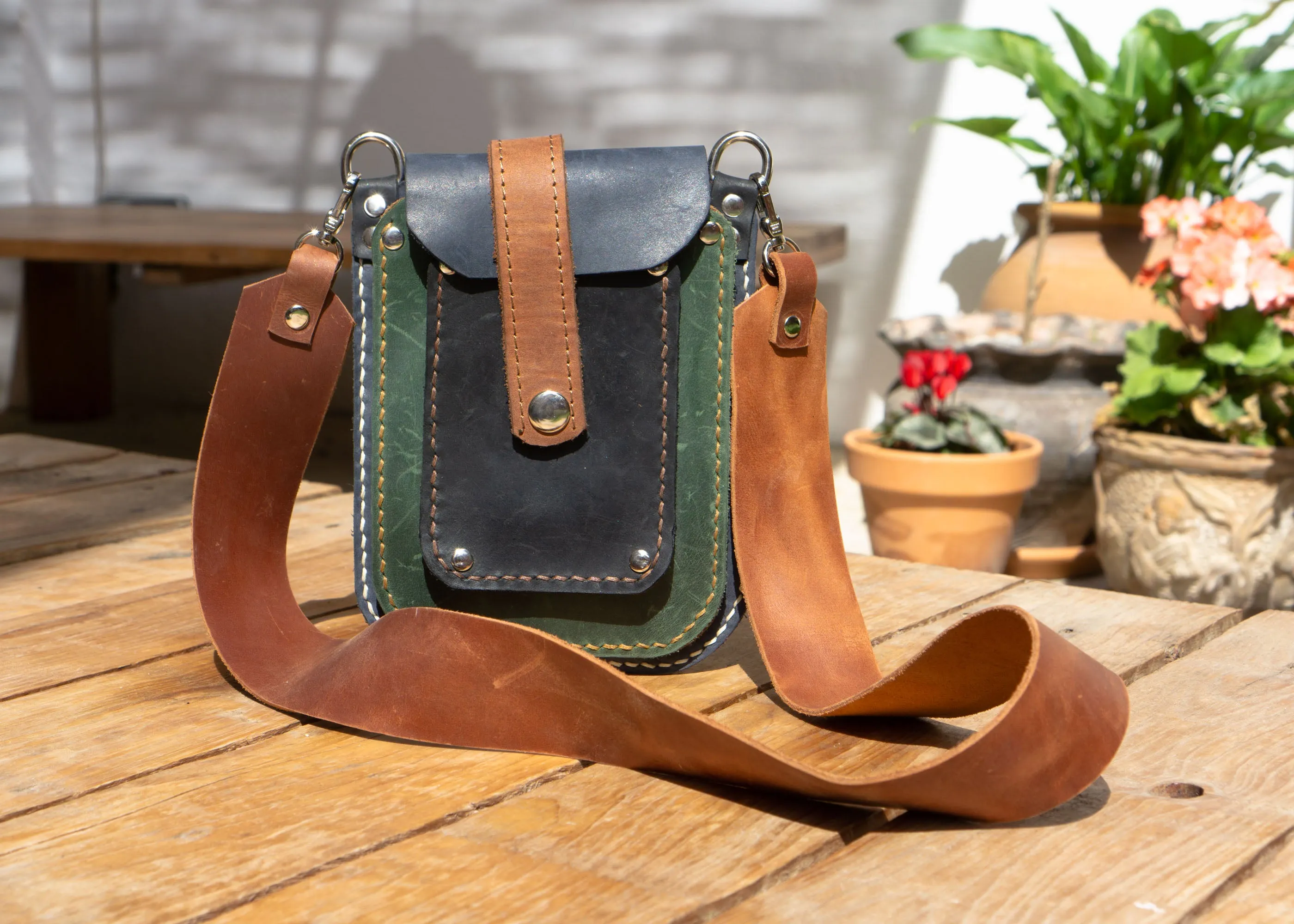 Crossbody Bag | Handcrafted in multicolor leather