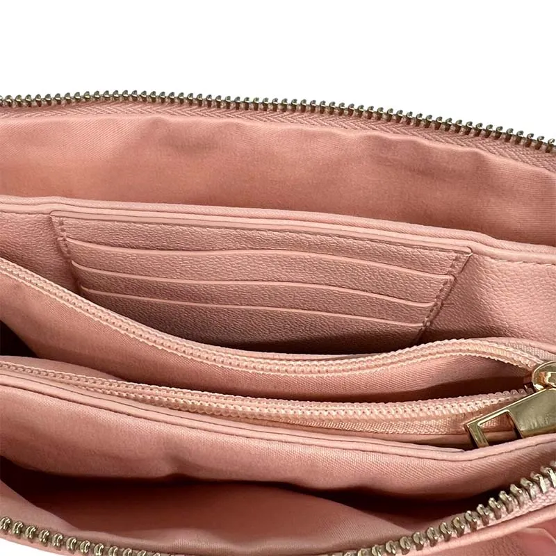 Crossbody Wallet in Peach