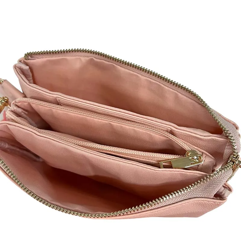 Crossbody Wallet in Peach