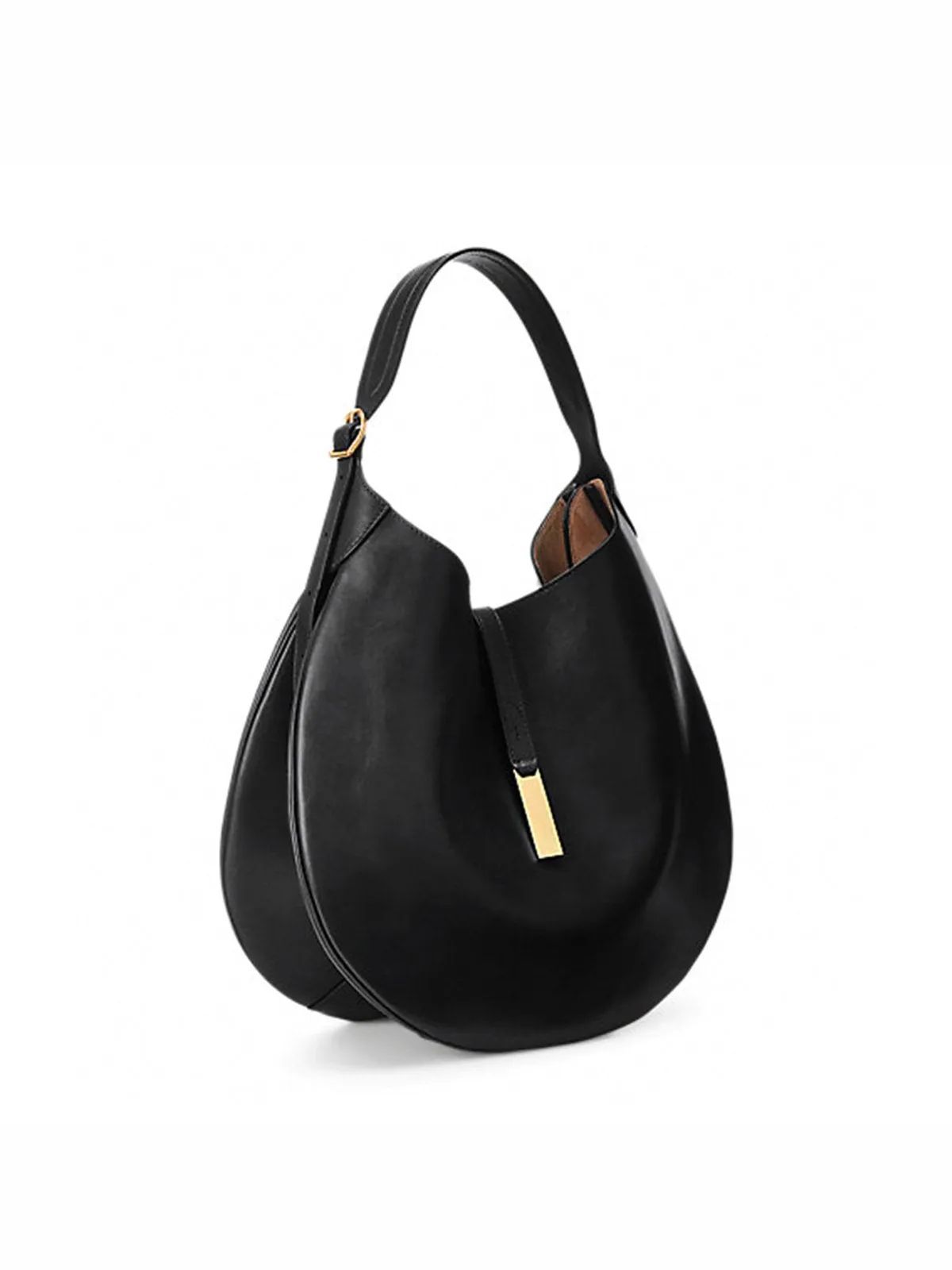 Curved Buckle Shoulder Bag