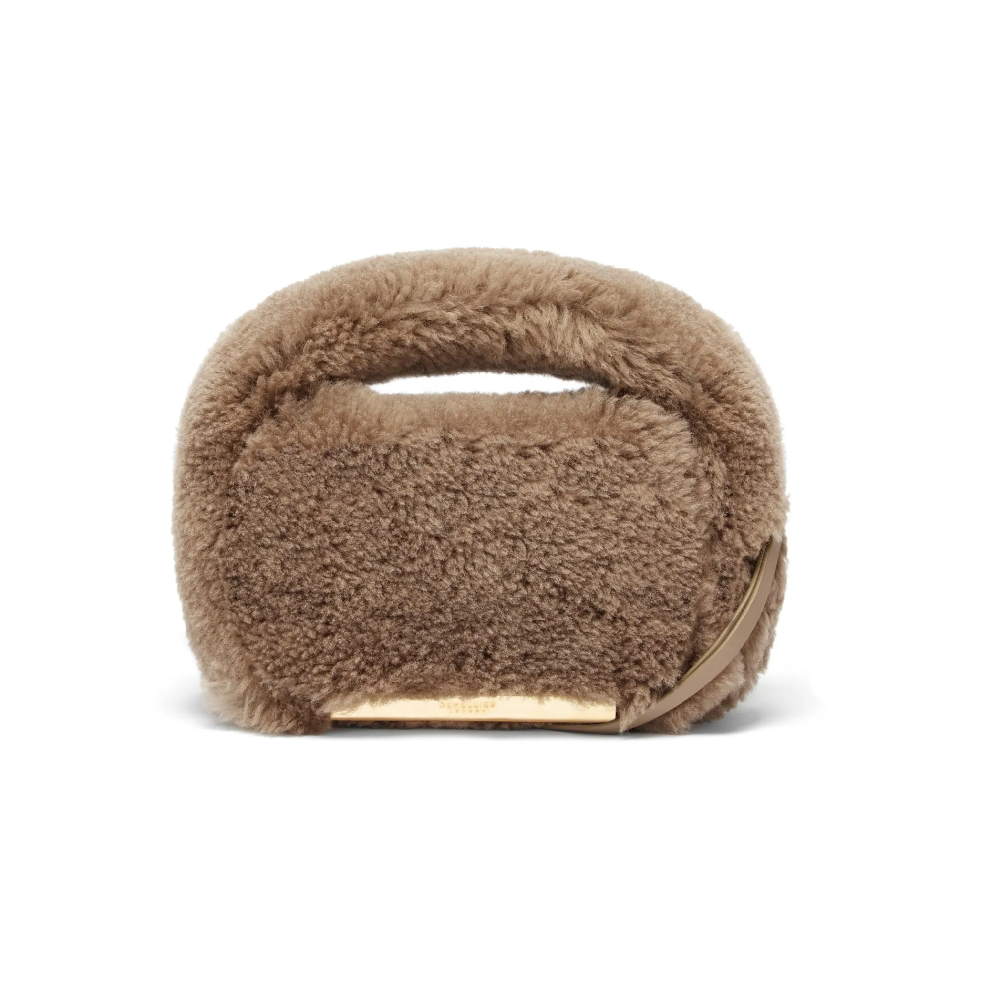 Demellier London Beige Lisbon Shearling Mini Bag