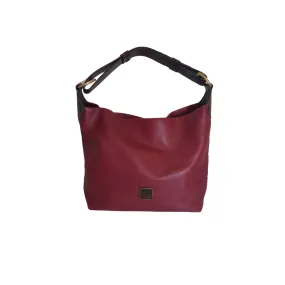 Dooney & Bourke Maroon Leather Large Hobo Shoulder Bag | Pre loved |