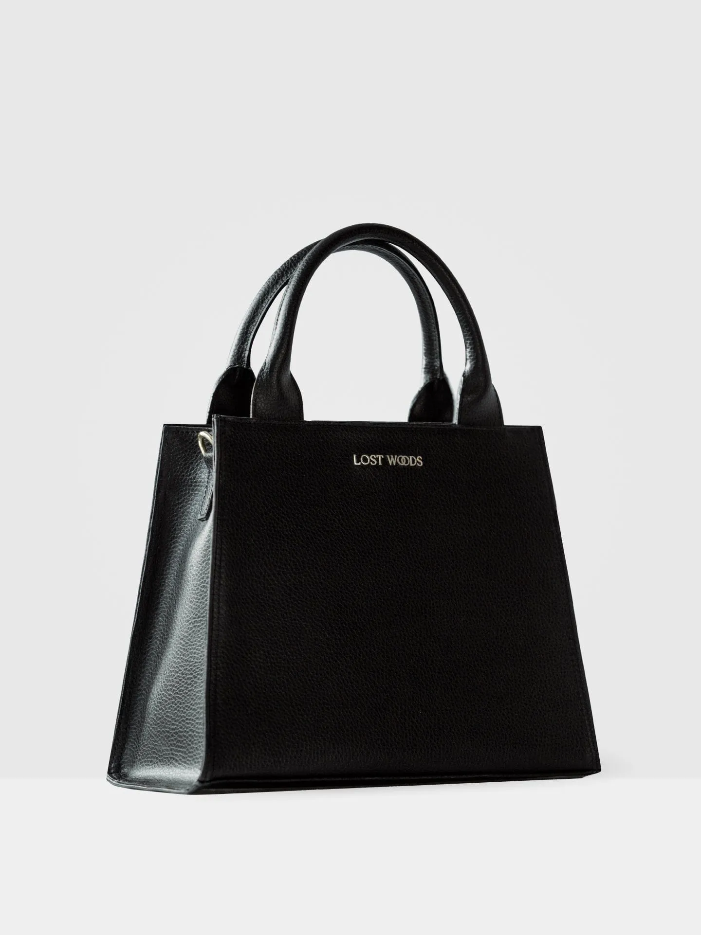 Ebony MIRUM Leather Vegan Tote Bag | Black & Gold