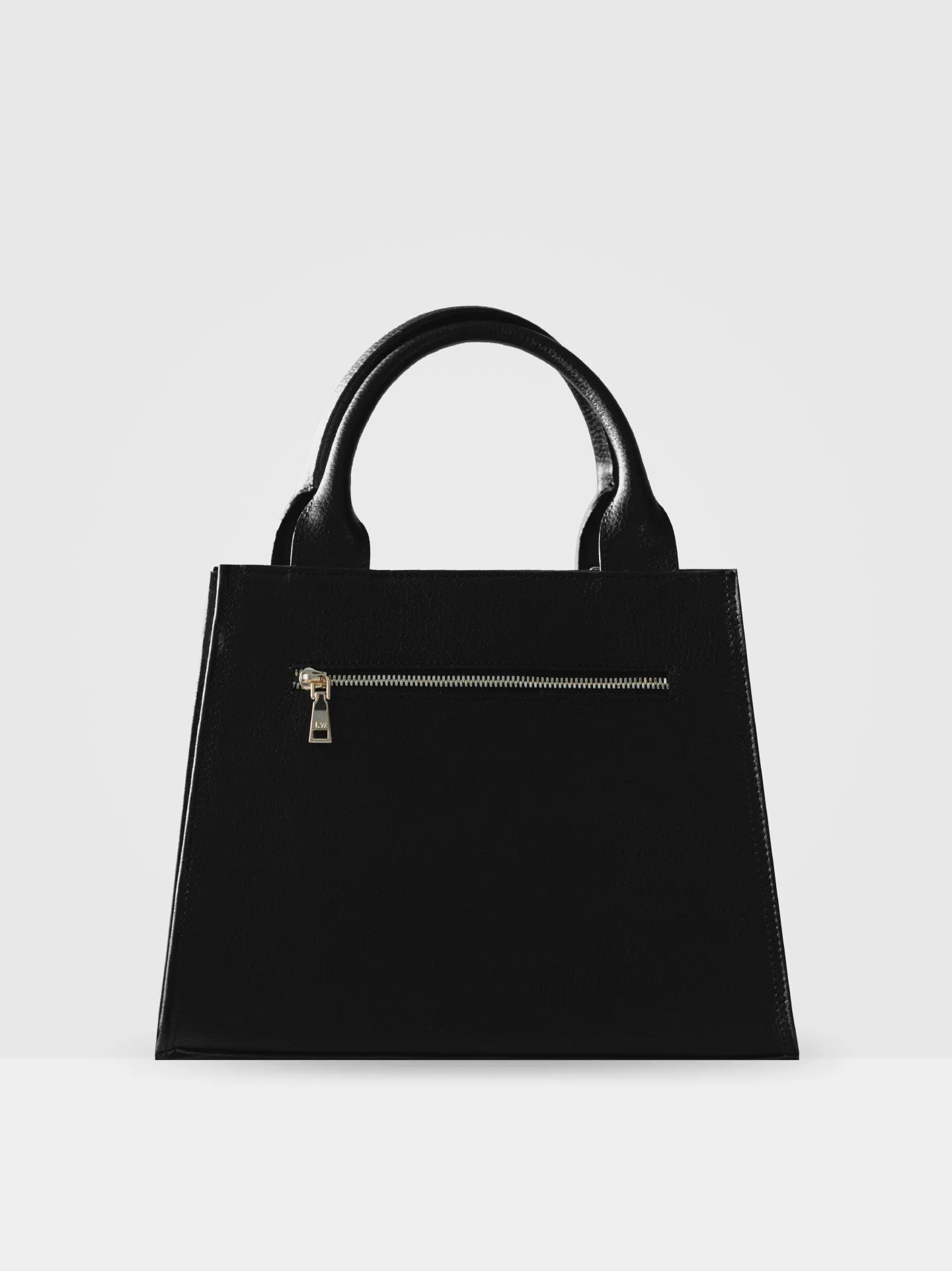 Ebony MIRUM Leather Vegan Tote Bag | Black & Gold