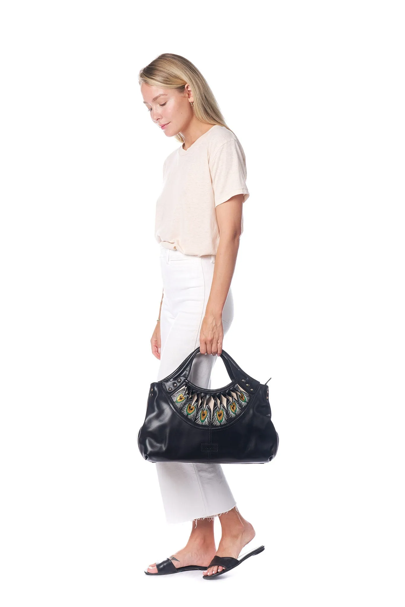 Feather Black Tote