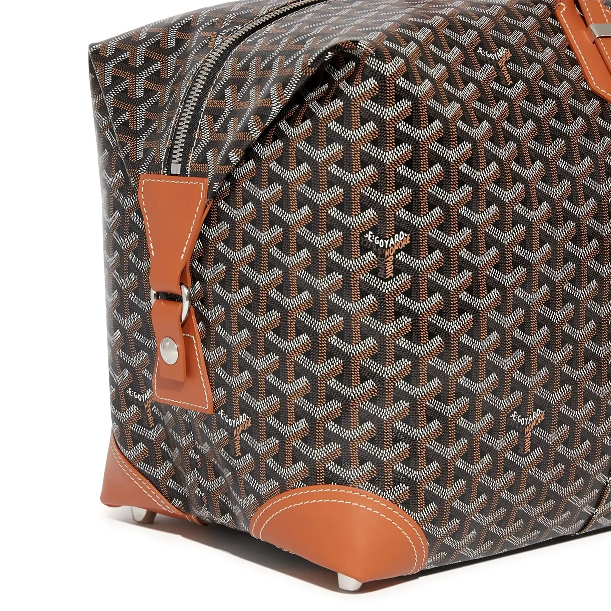 Goyard Bowling 55 Black Tan Bag