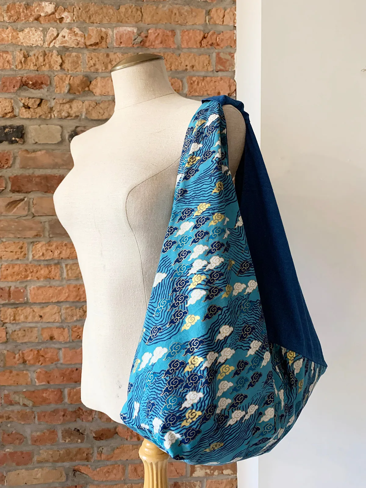 *Handmade* Origami bag | Market bag | Kumo (Teal)