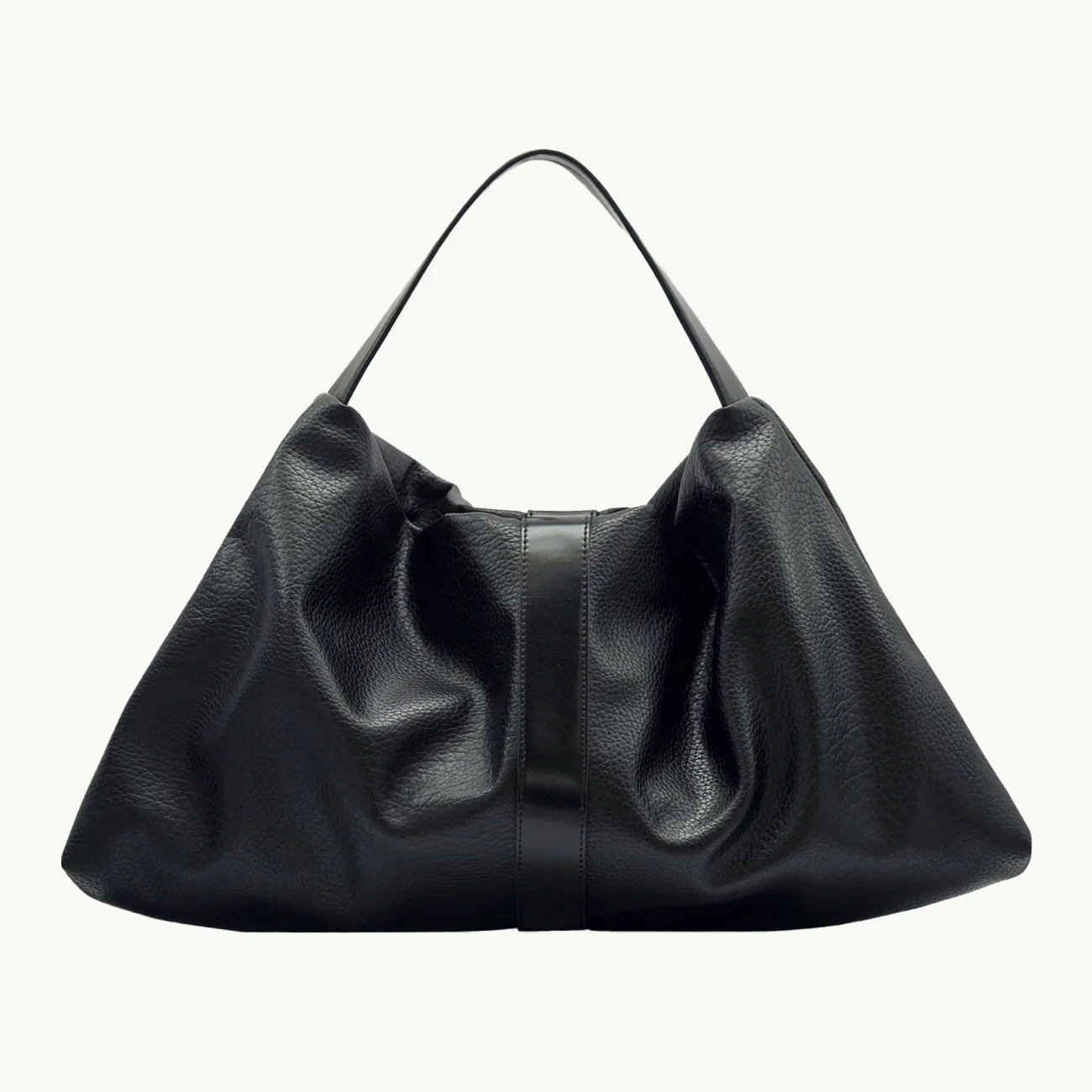 Harlow Slouch Tote Bag - Black Nappa