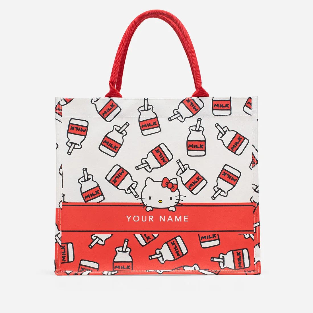 Hello Kitty Milk Bottle Grocery Tote