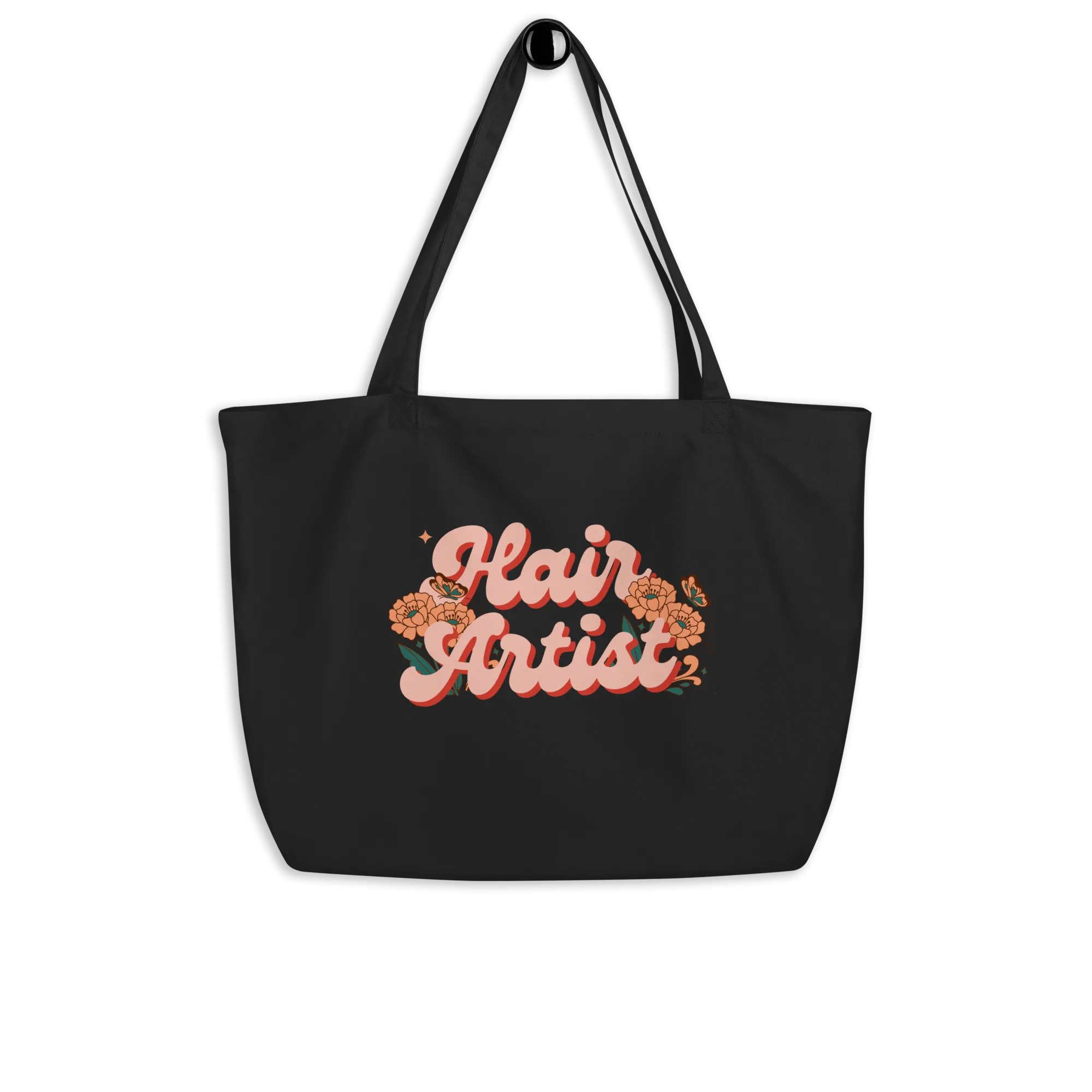 Large "Hair Artist" Retro Tote Bag