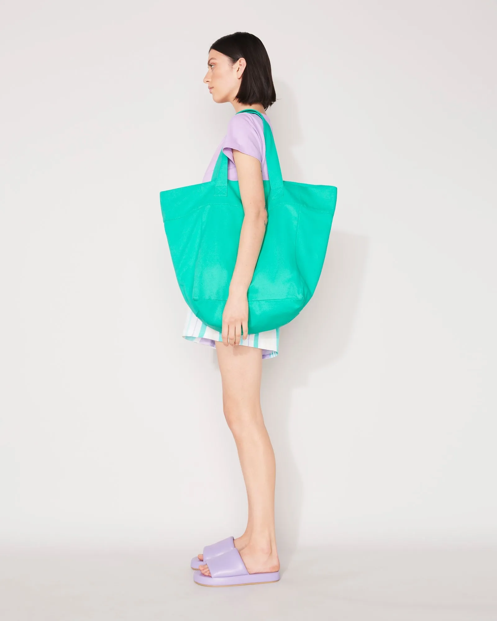 LARGE TOTE - AQUA GREEN