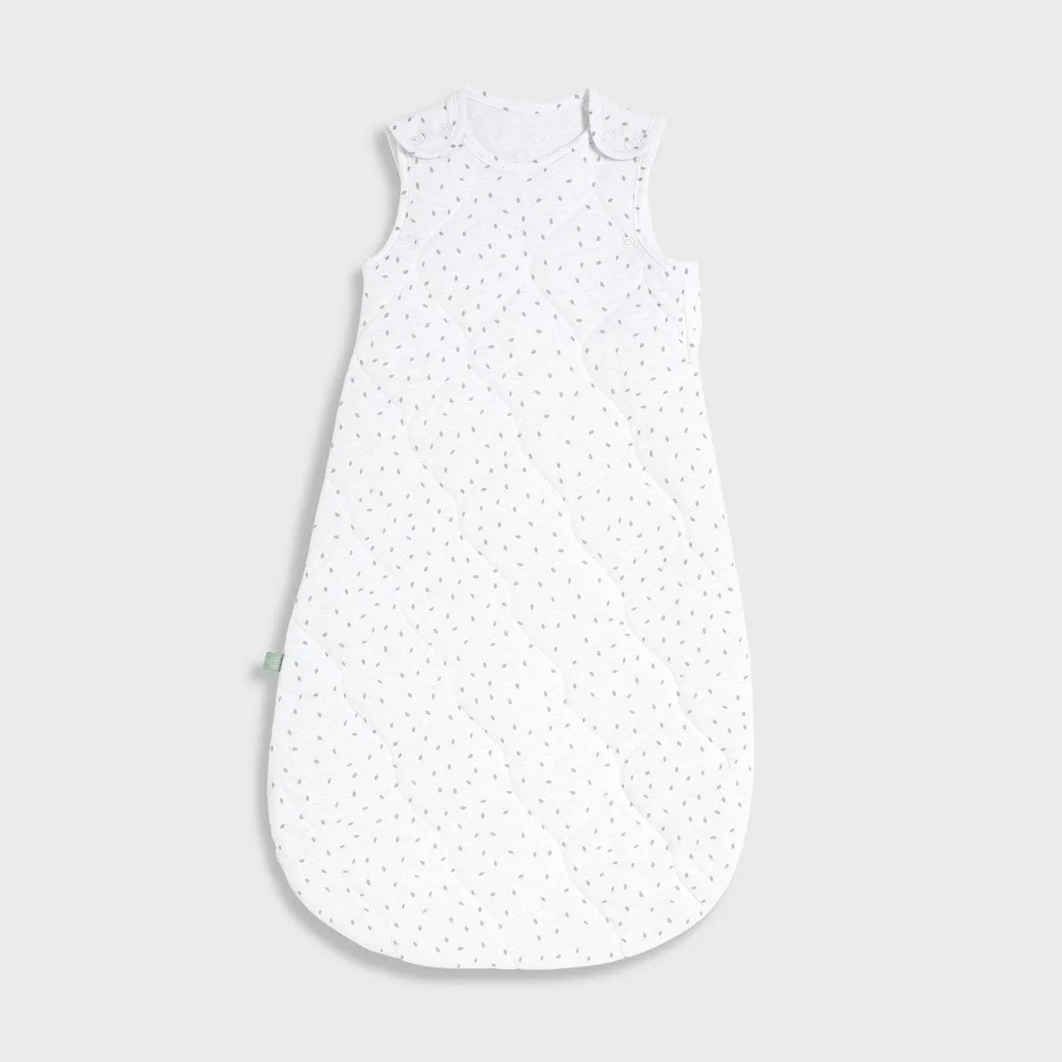 Little Green Sheep Organic Baby Sleeping Bag, 1.0 Tog - White Rice (0-6m)