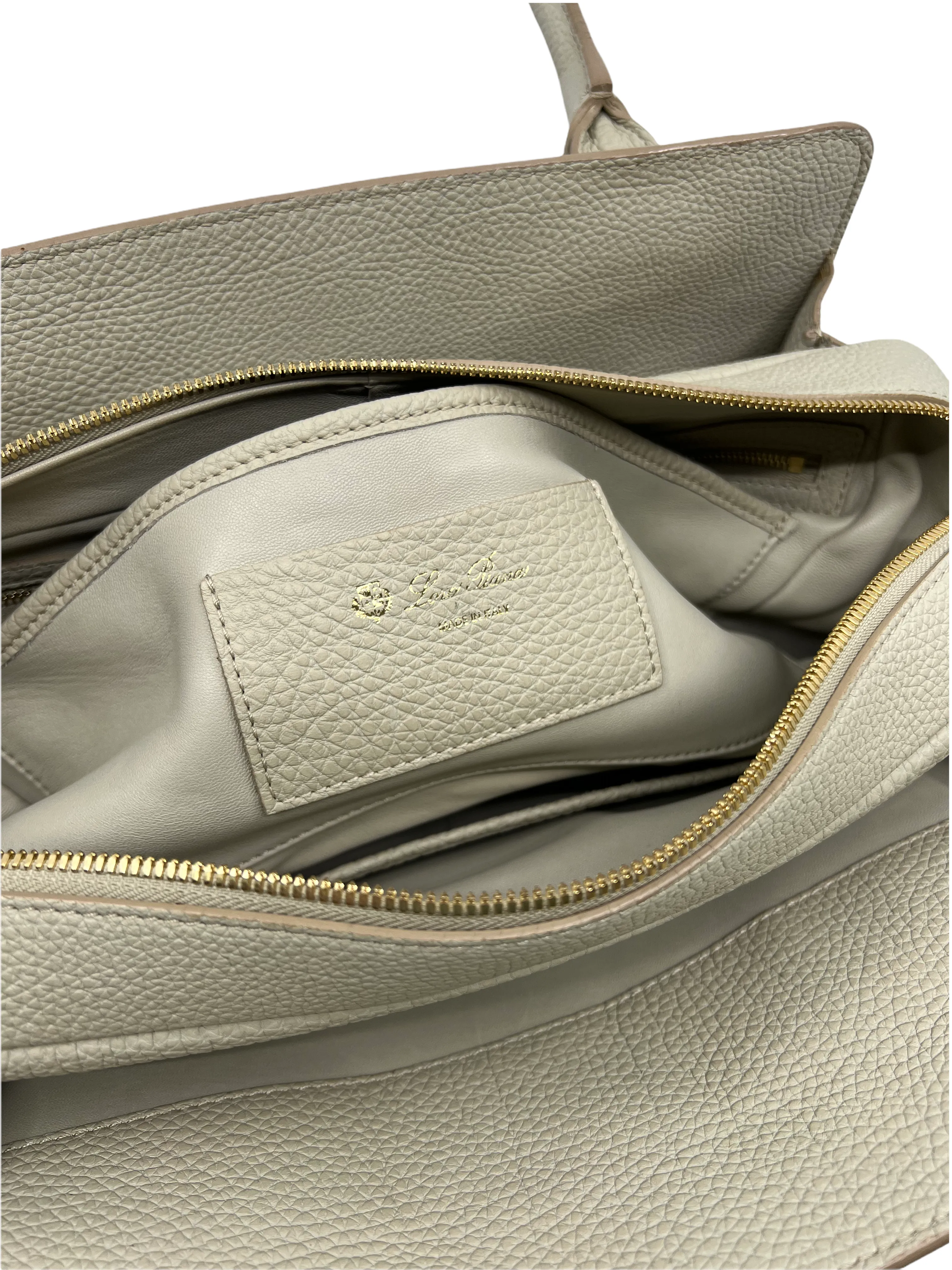 Luxurious Loro Piana Soft Leather Promenade Shoulder Bag