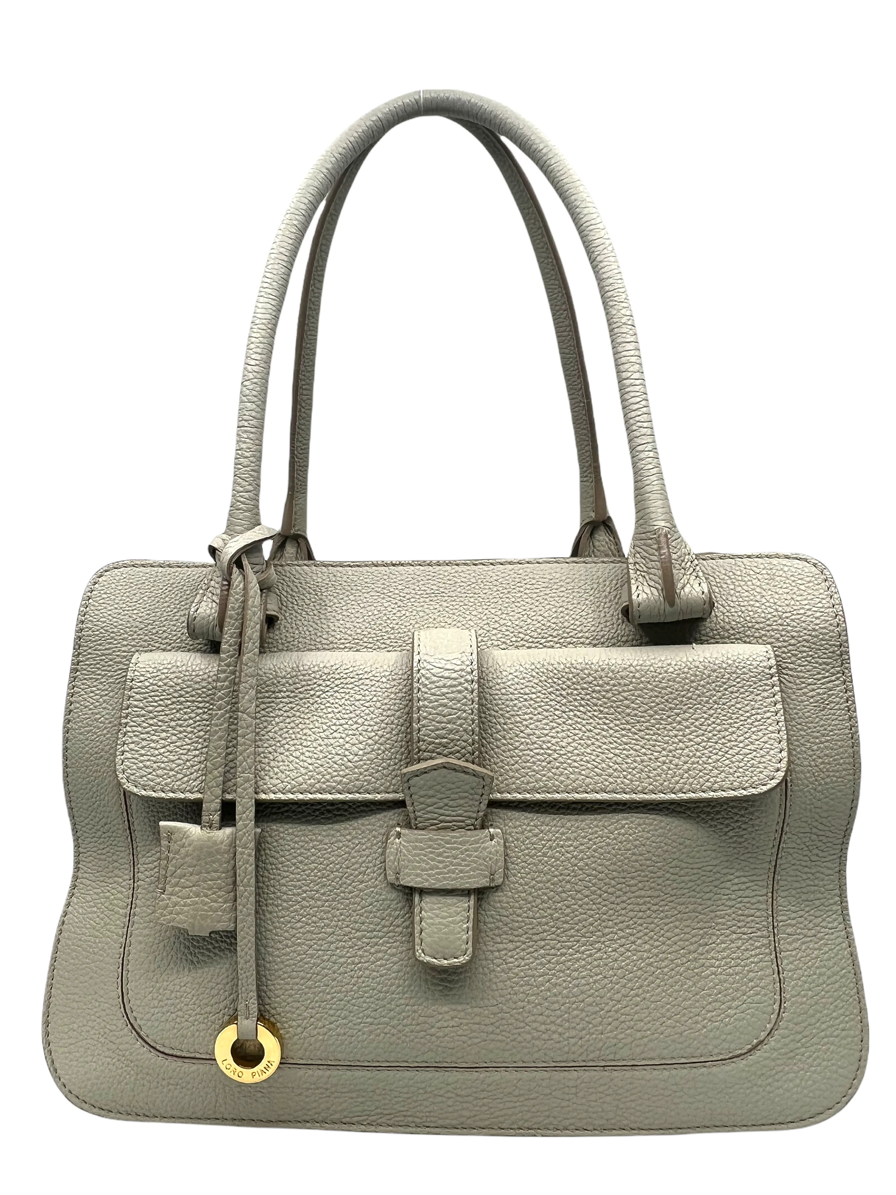 Luxurious Loro Piana Soft Leather Promenade Shoulder Bag