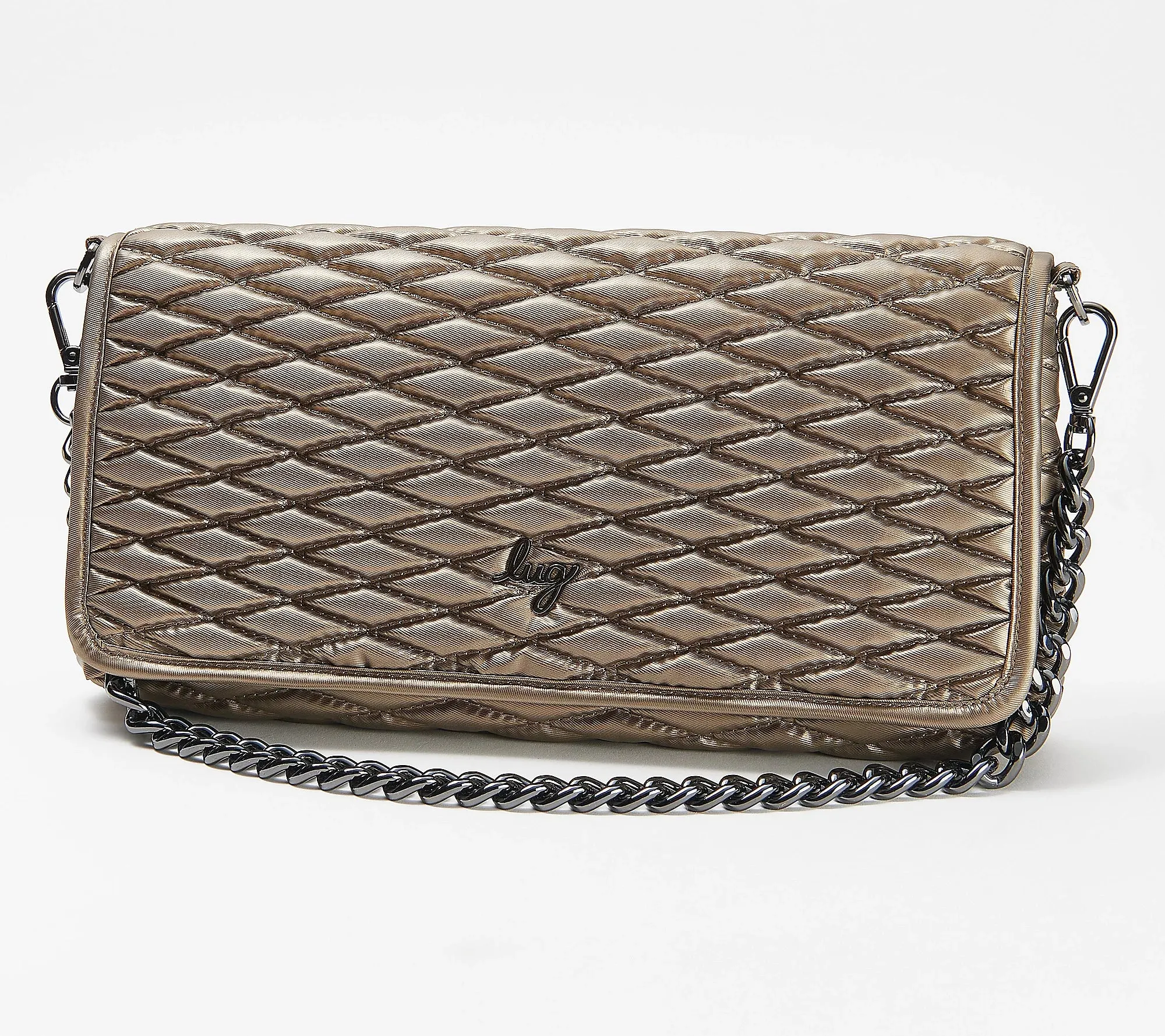 Lug Strut -Metallic Quilted Shoulder Bag