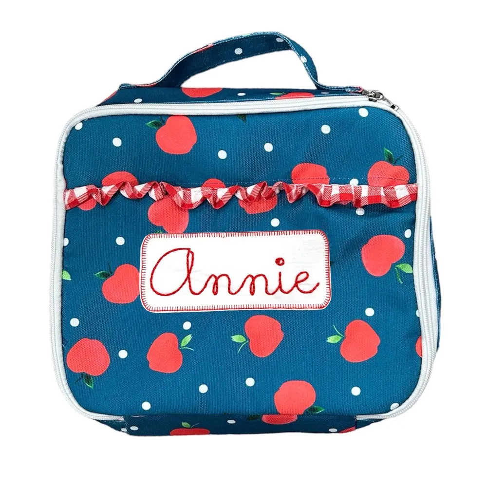 Lunch Bag - Apples on Navy