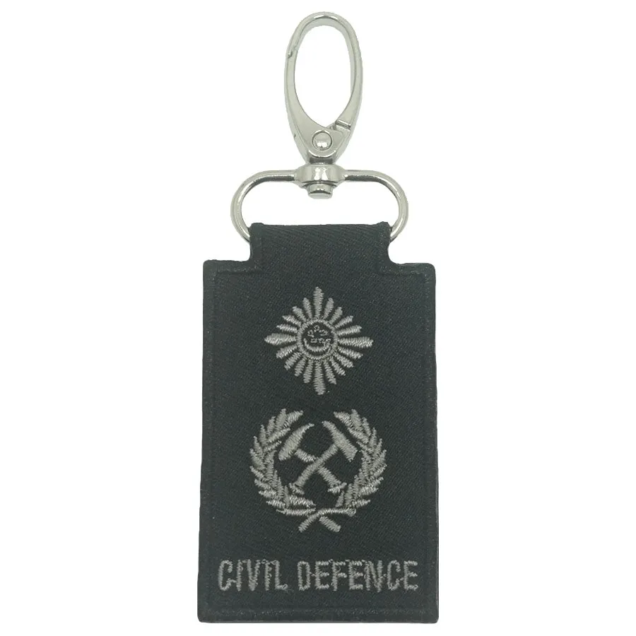 MINI SCDF RANK KEYCHAIN - BLACK FOLIAGE ASSISTANT COMMISSIONER (AC)