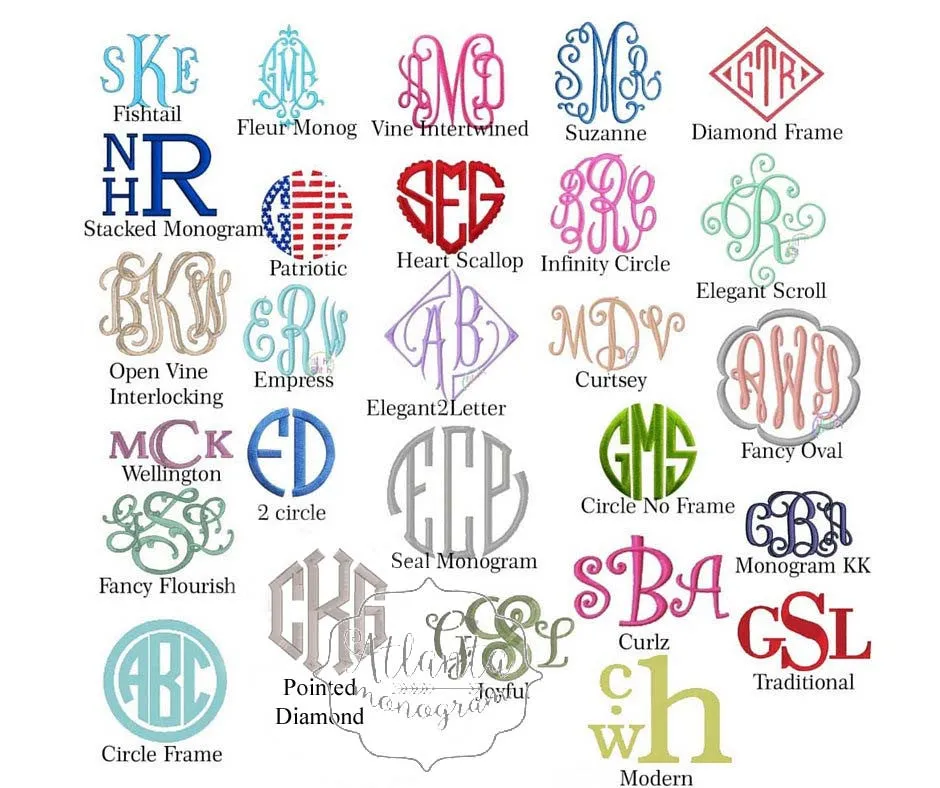 Monogrammed make up bags