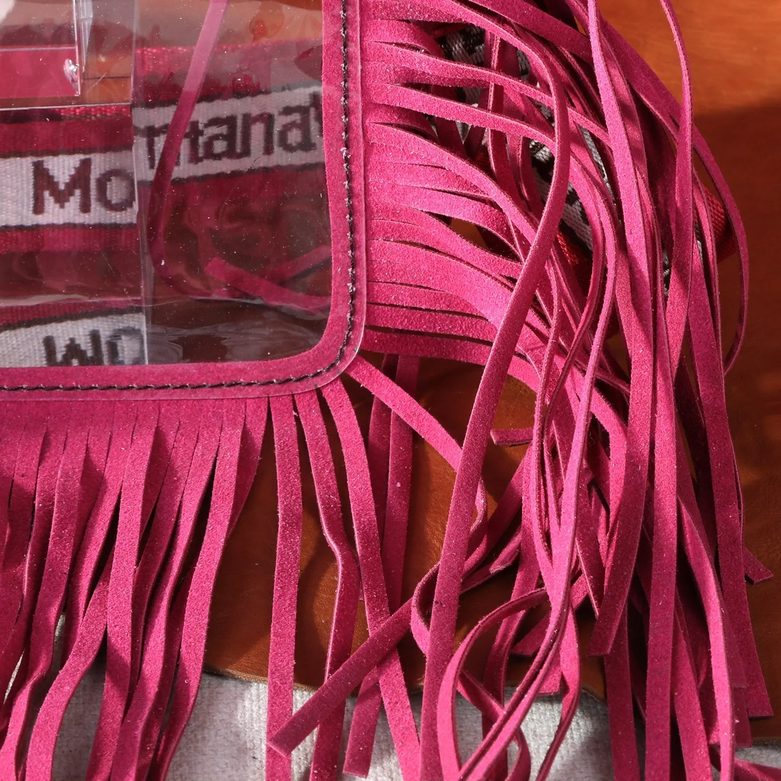 Montana West Western Fringe Clear Stadium Crossbody Bag