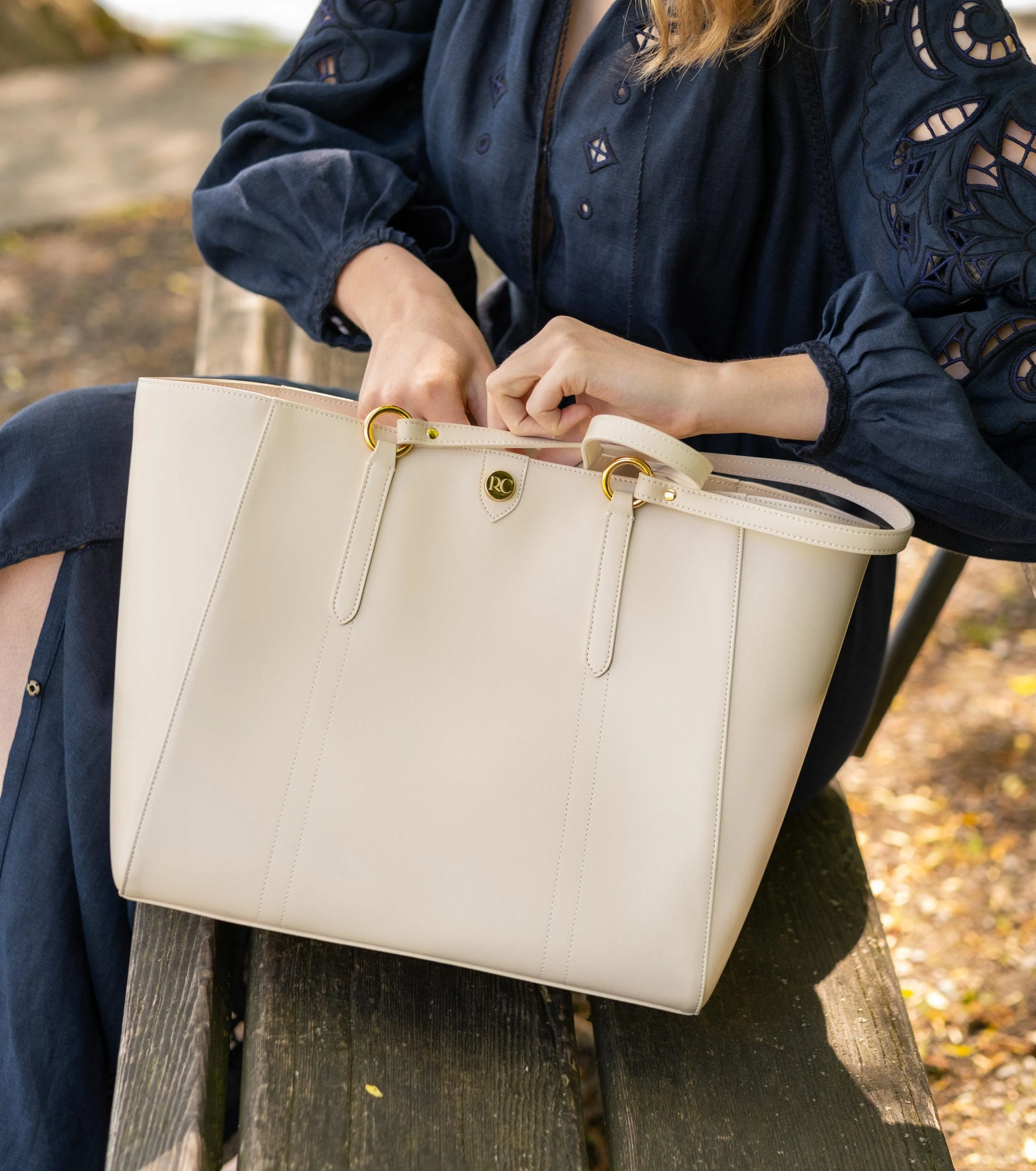 Nomad Apple Leather Vegan Tote Bag | Beige