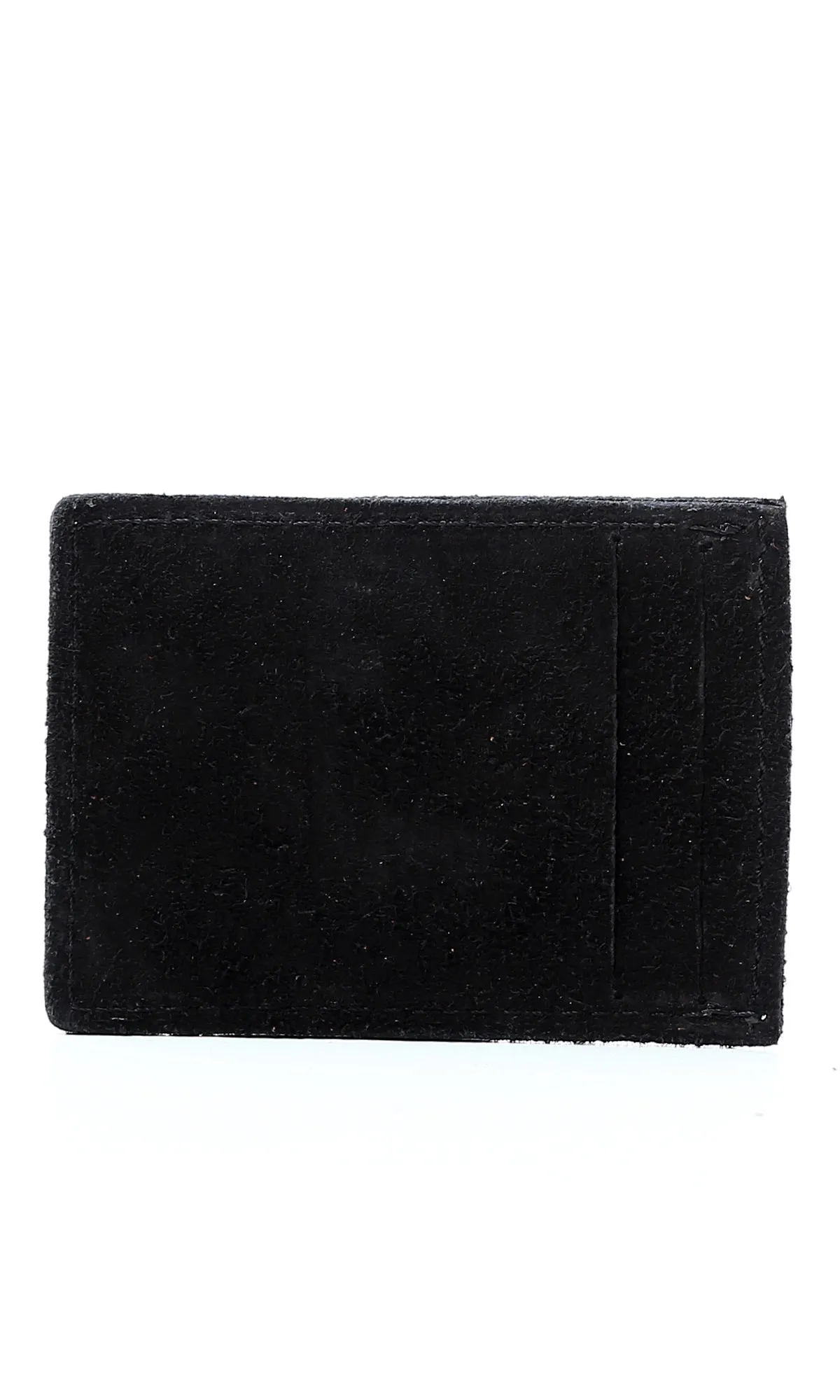 O174864 Solid Nubuck Black Cards Holder