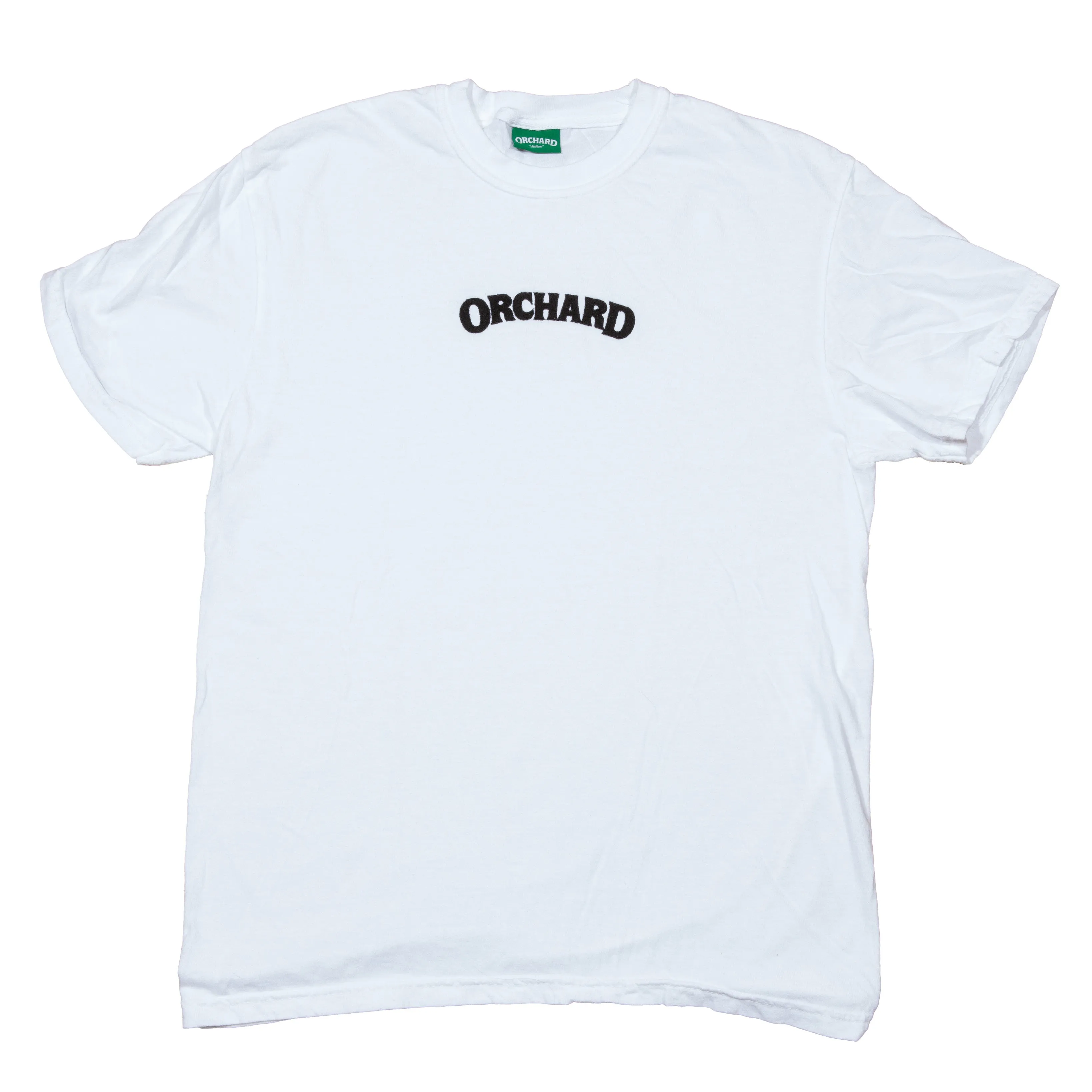 Orchard Embroidered Text Logo Tee White/Black